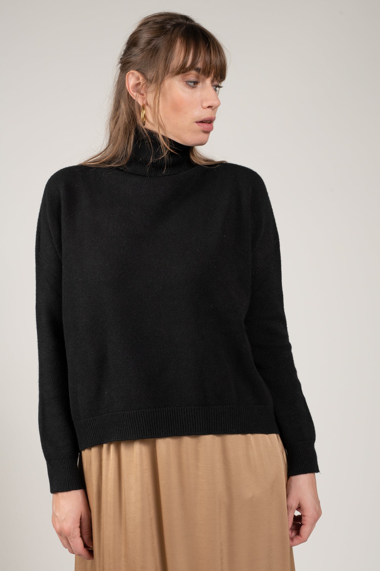 PULL COL ROULÉ MAEVE NOIR