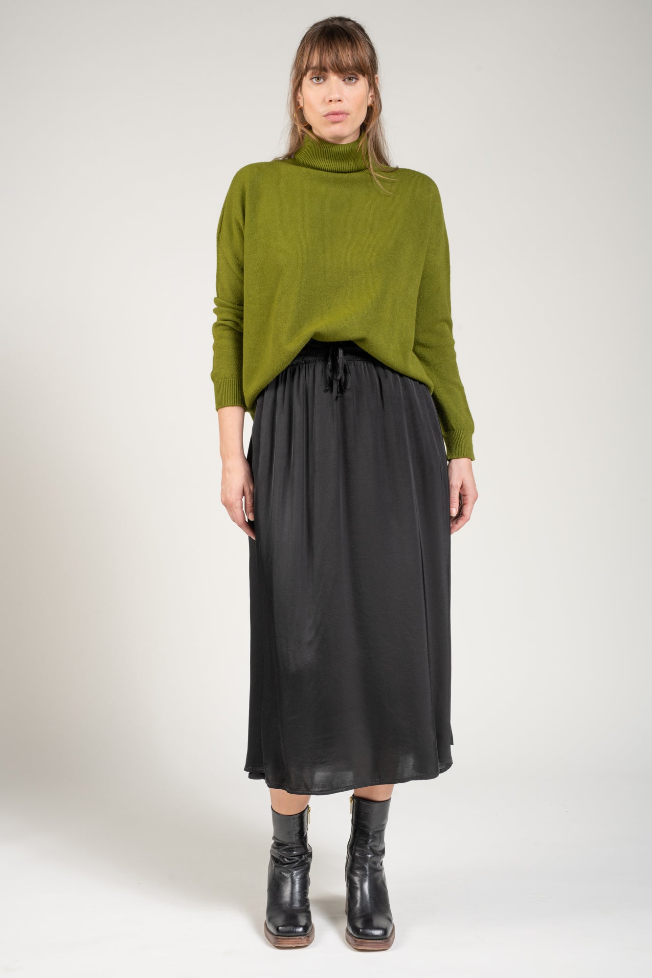 PULL COL ROULÉ MAEVE GOLD OLIVE