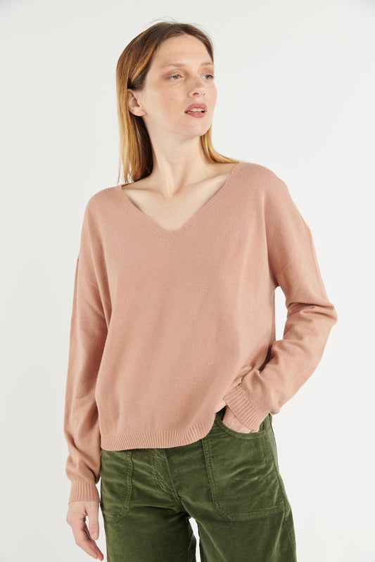 PULL COL V BETTINA ROSE PLUME