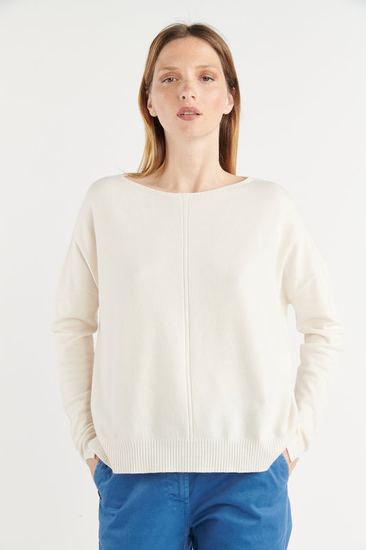 PULL COL ROND BABETTE NATUREL