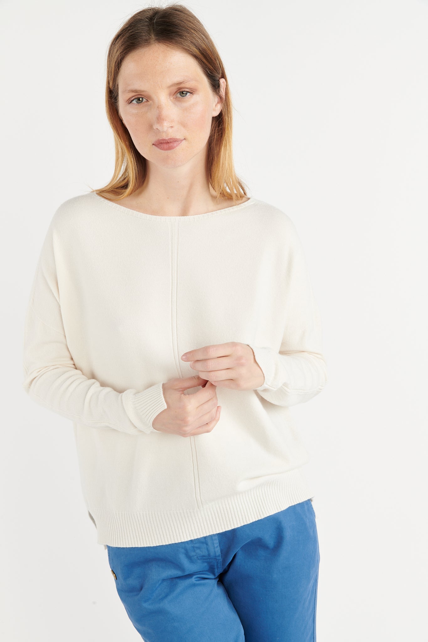 PULL COL ROND BABETTE NATUREL