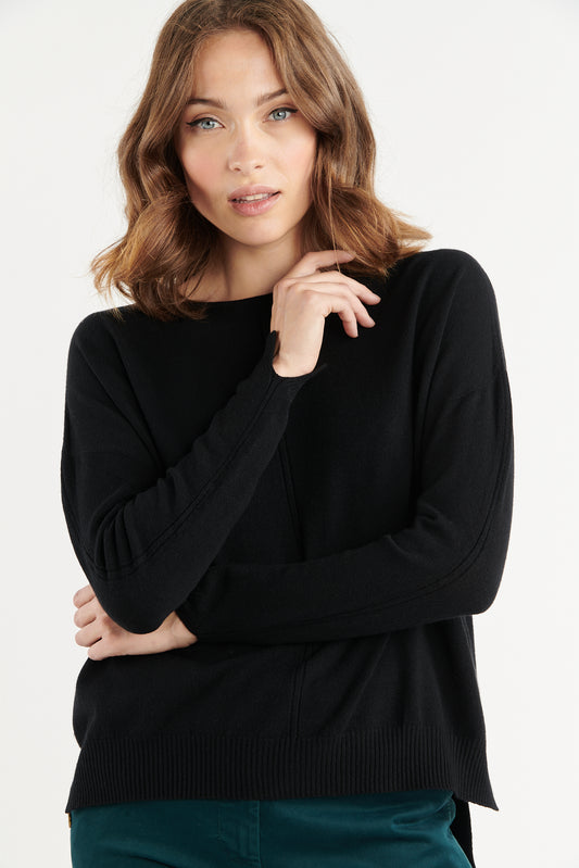 PULL COL ROND BABETTE NOIR