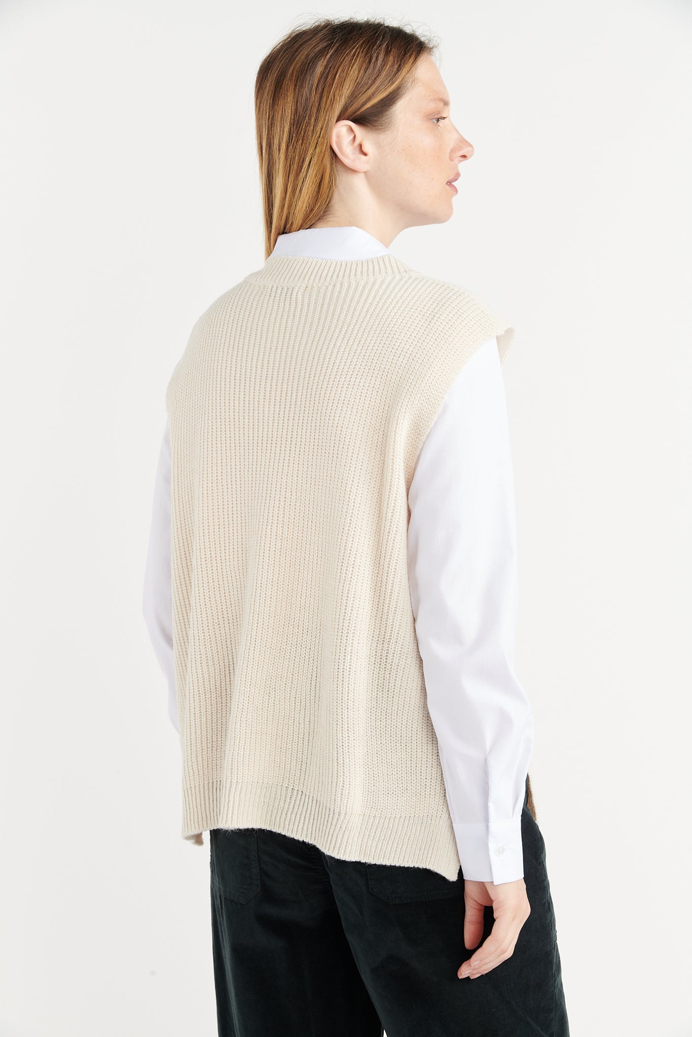 PULL SANS MANCHES BEVERLY NATUREL