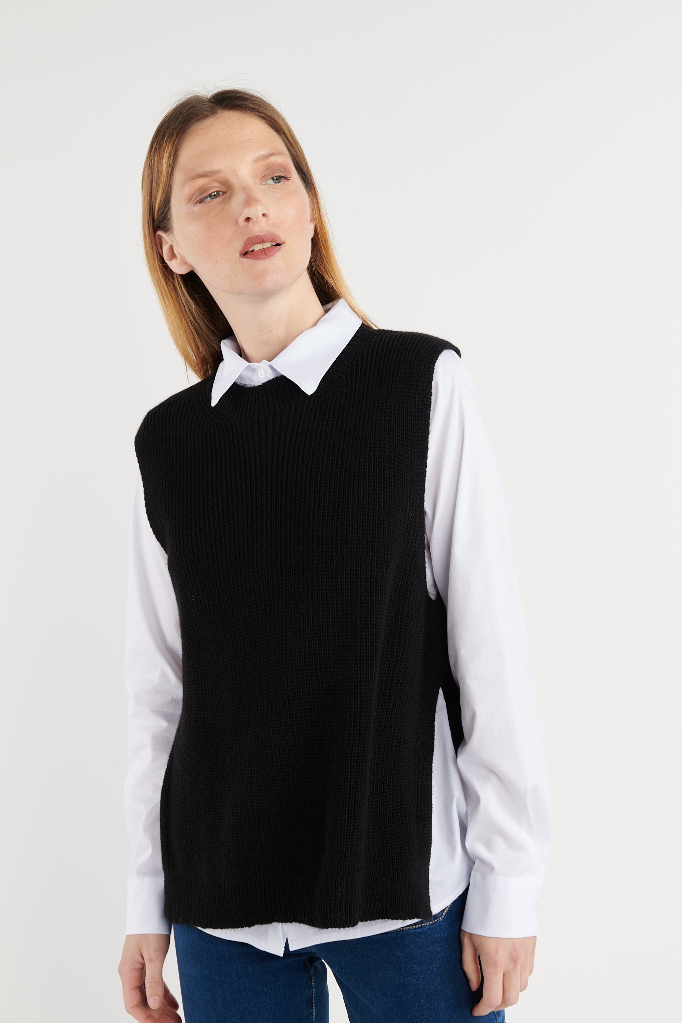 PULL SANS MANCHES BEVERLY NOIR