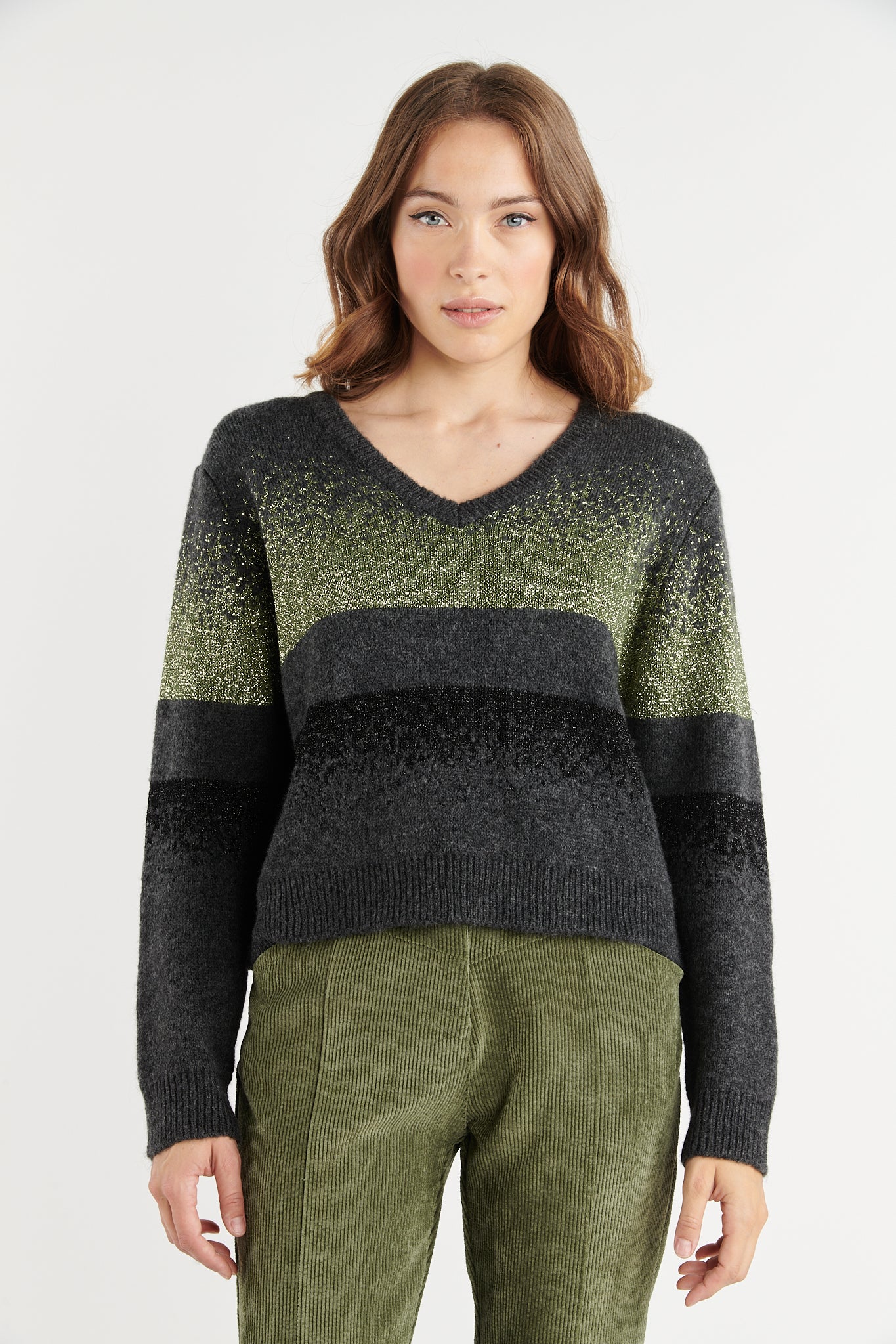 PULL DÉGRADÉ LUREX BLAKE ANTHRACITE