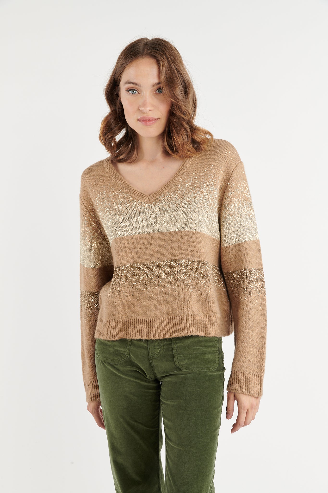 PULL DÉGRADÉ LUREX BLAKE CAMEL