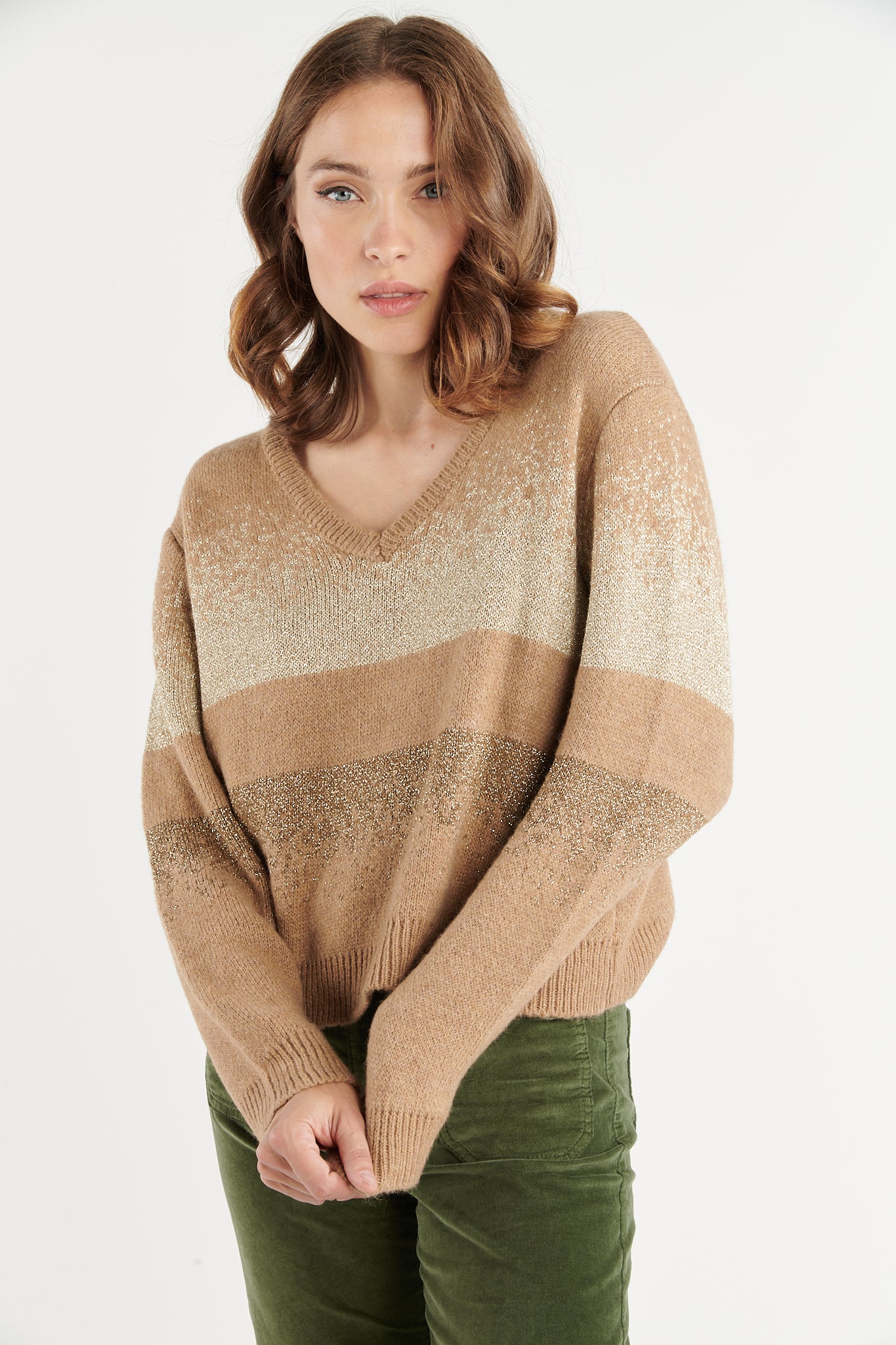 PULL DÉGRADÉ LUREX BLAKE CAMEL