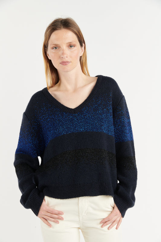 PULL DÉGRADÉ LUREX BLAKE MARINE