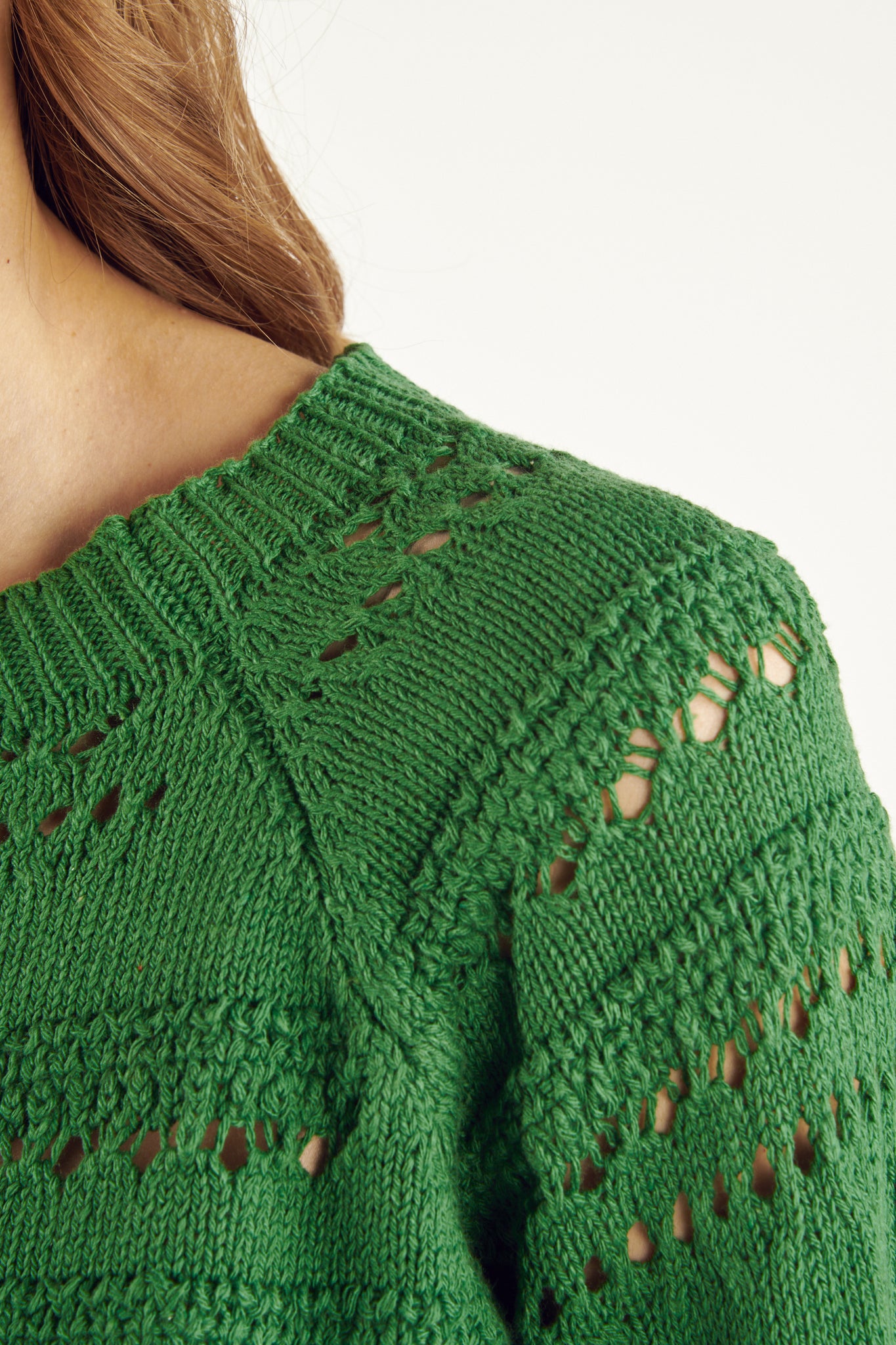 PULL AJOURÉ CÉDRIC VERT