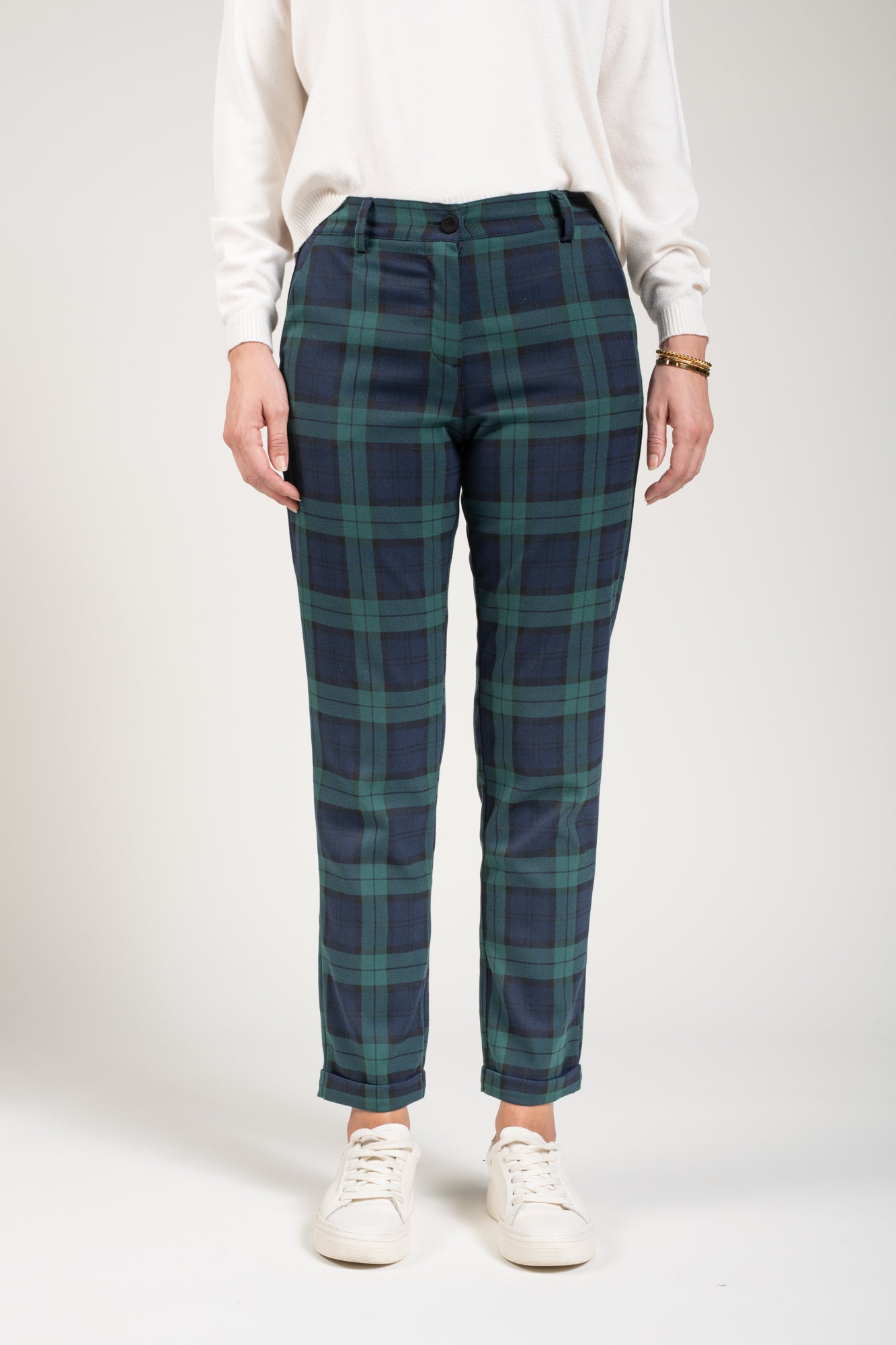 GREEN JASPER CHECKED TROUSERS