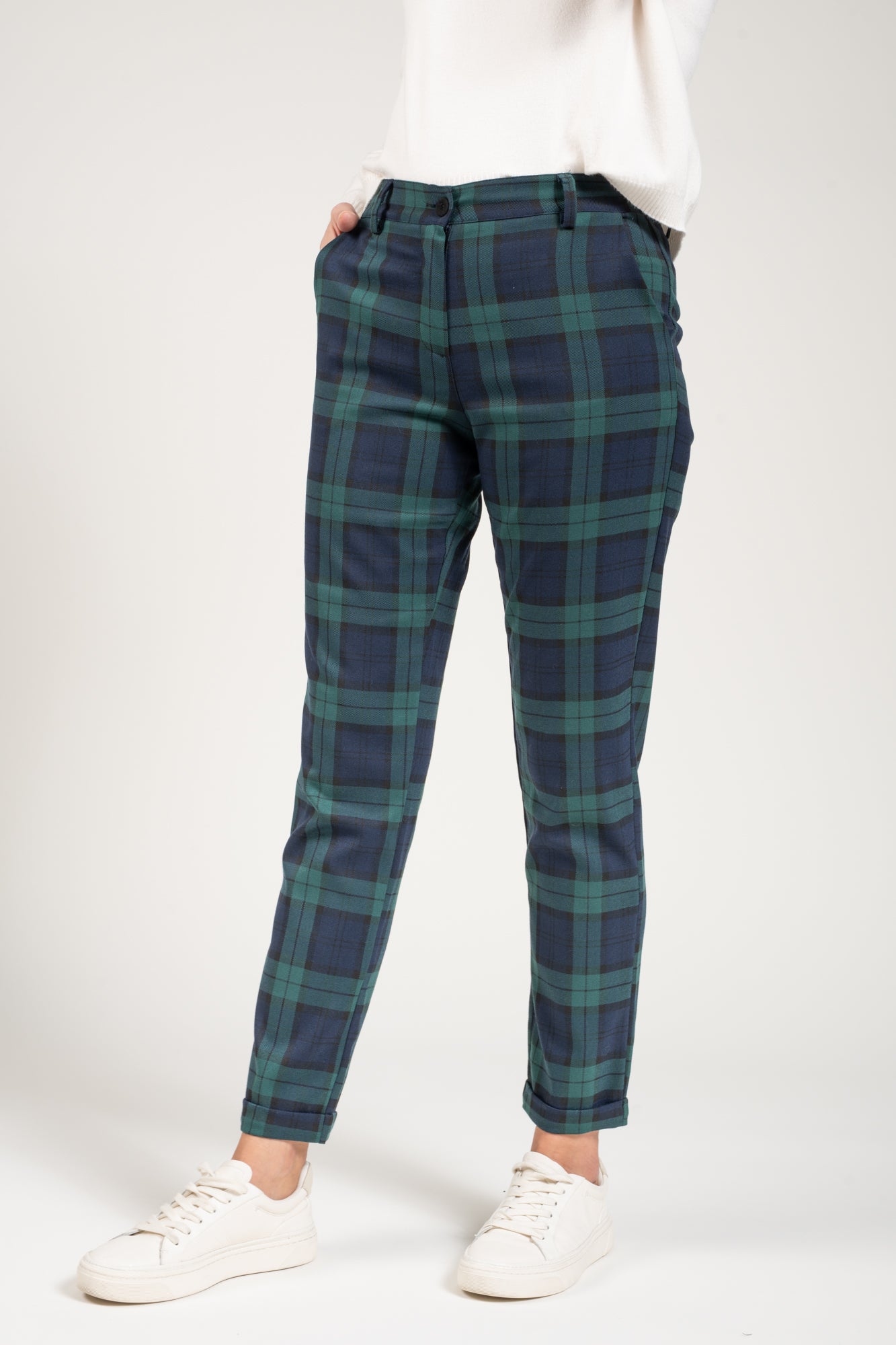 GREEN JASPER CHECKED TROUSERS