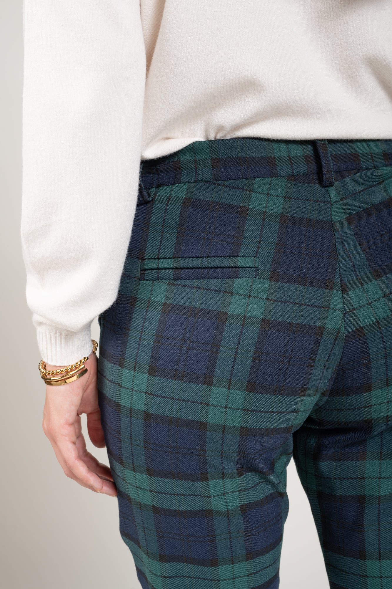 GREEN JASPER CHECKED TROUSERS