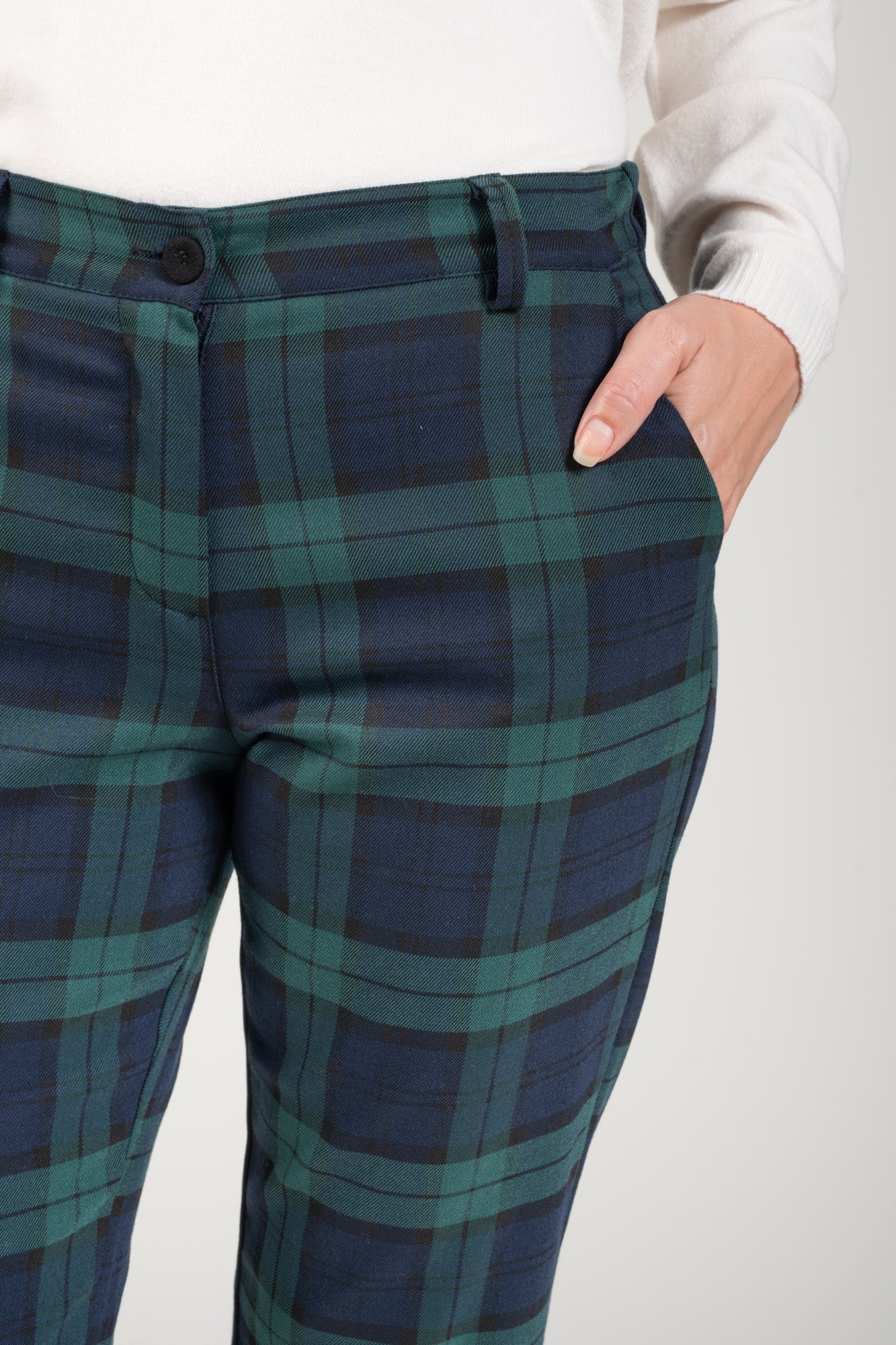 GREEN JASPER CHECKED TROUSERS