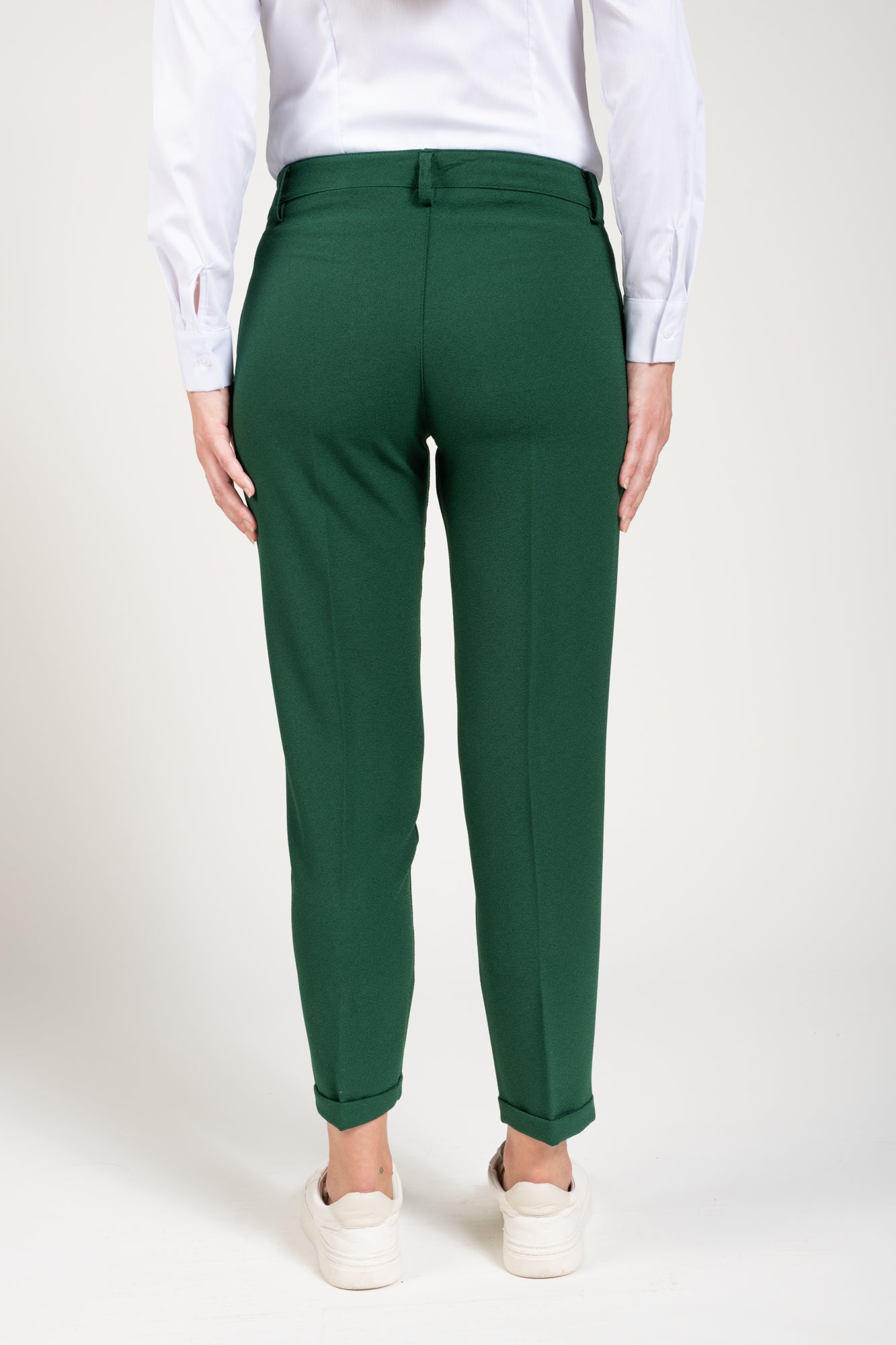 PANTALON 7/8ÈME CIGARETTE AUGUSTIN VERT SAPIN