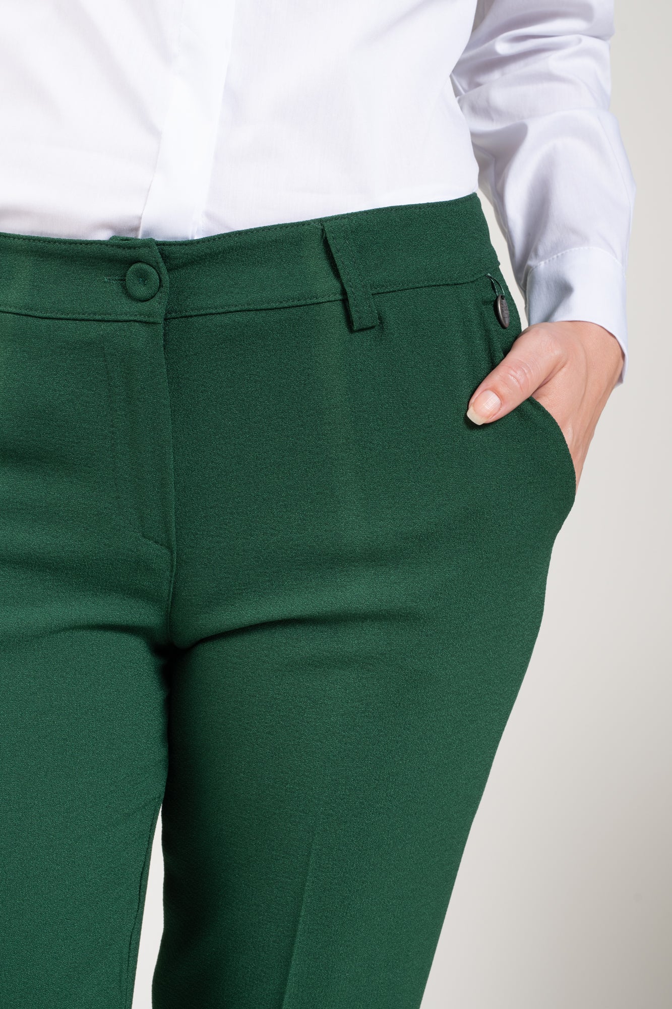 PANTALON 7/8ÈME CIGARETTE AUGUSTIN VERT SAPIN