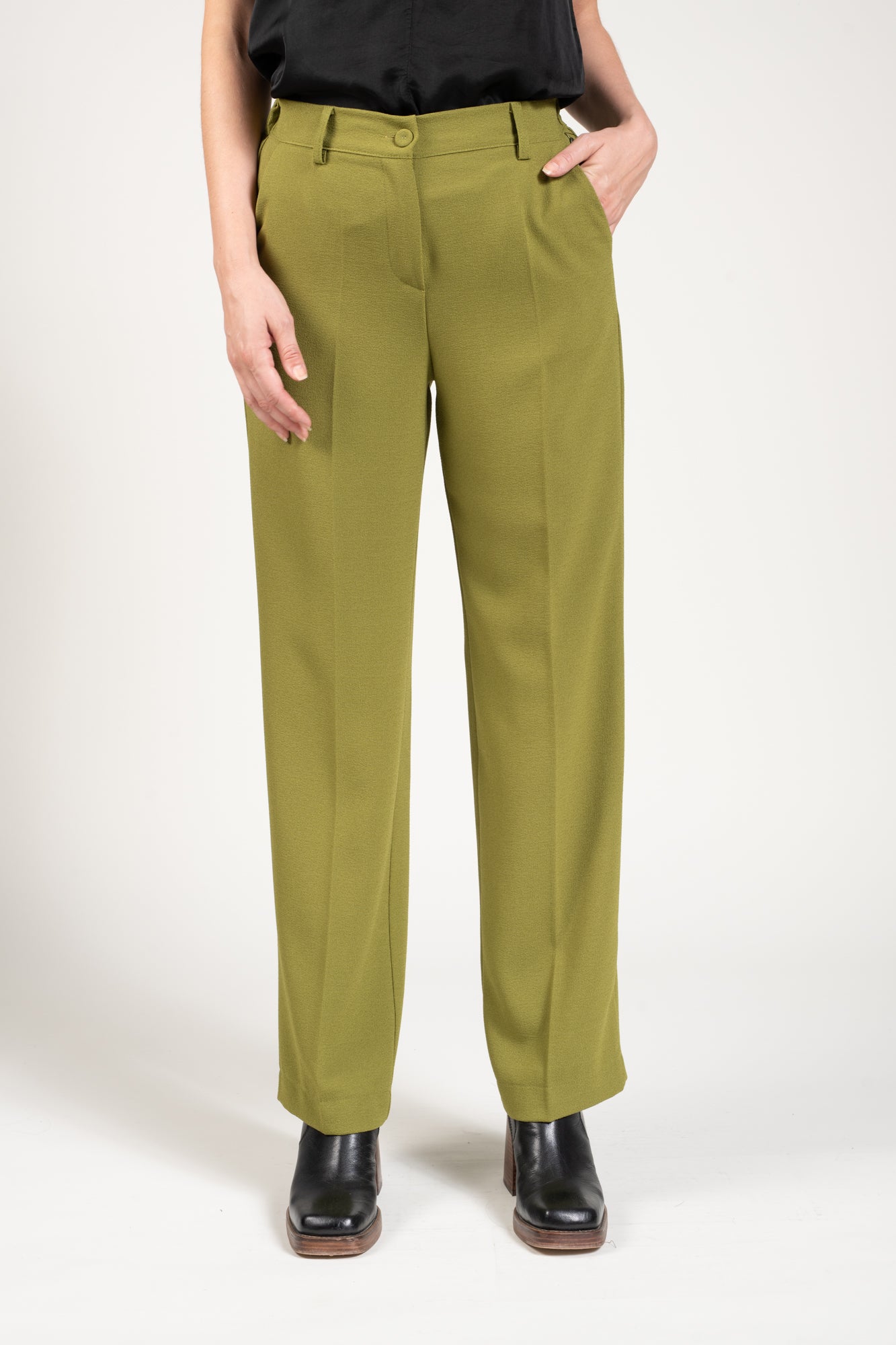 PANTALON LARGE NATHAN GOLD OLIVE