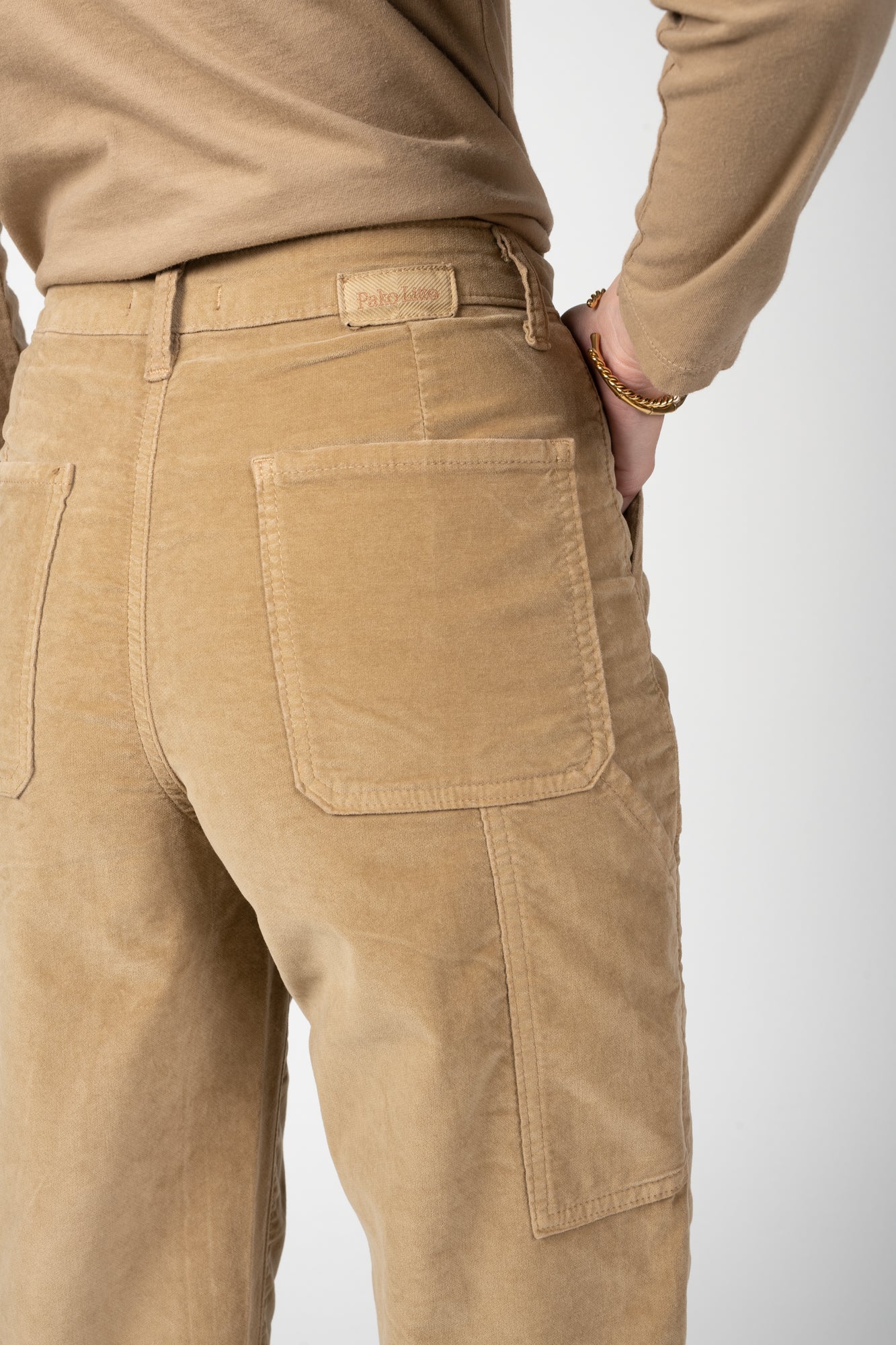 PANTALON CHARPENTIER VELOURS PABLO CAMEL