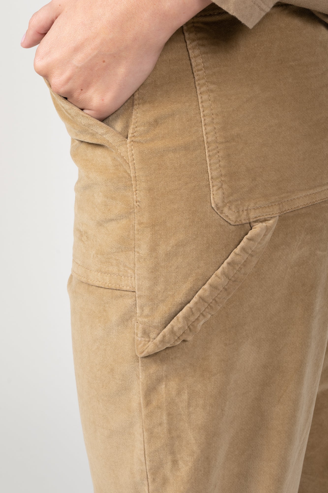 PANTALON CHARPENTIER VELOURS PABLO CAMEL