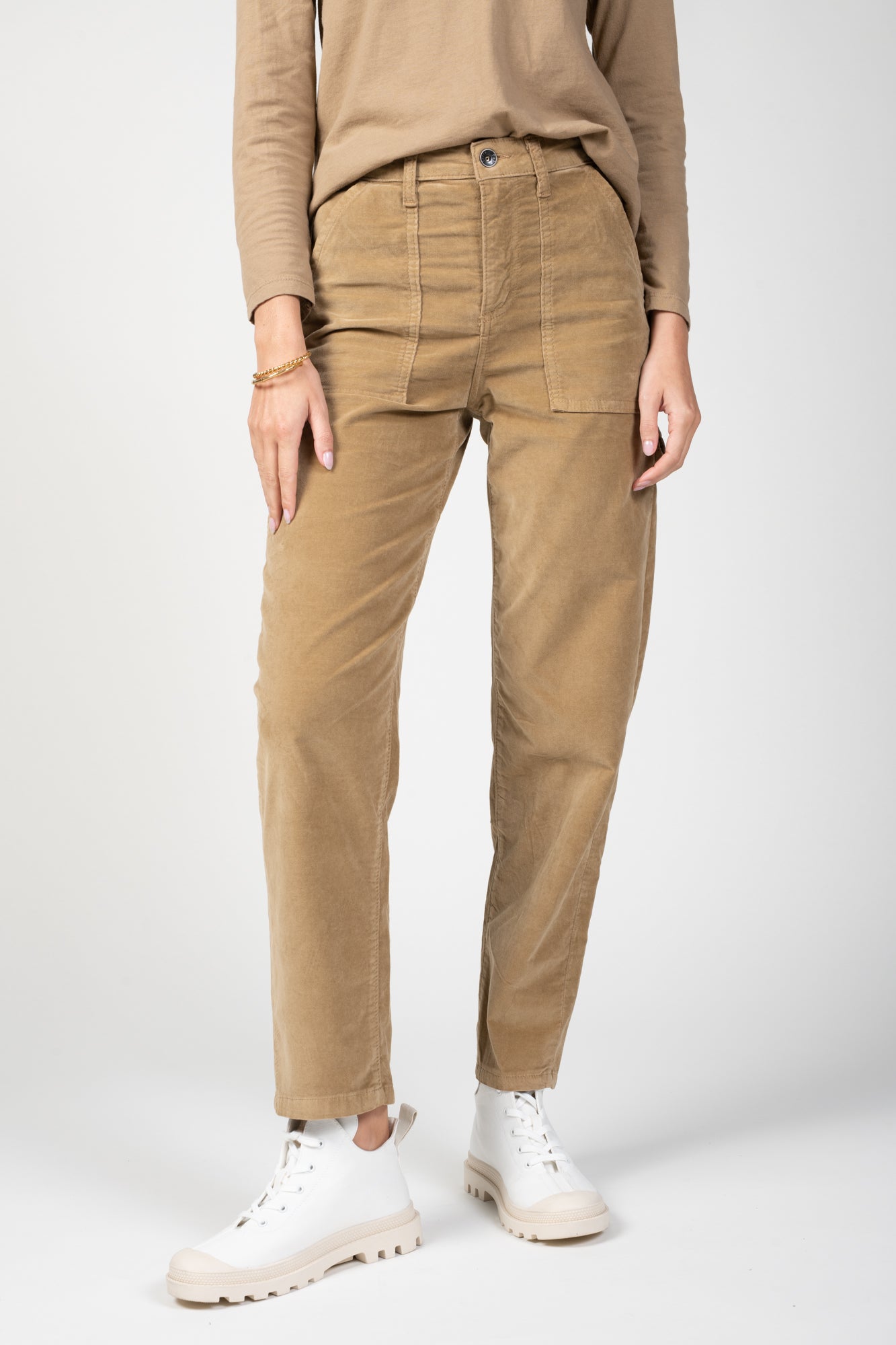 PANTALON CHARPENTIER VELOURS PABLO CAMEL