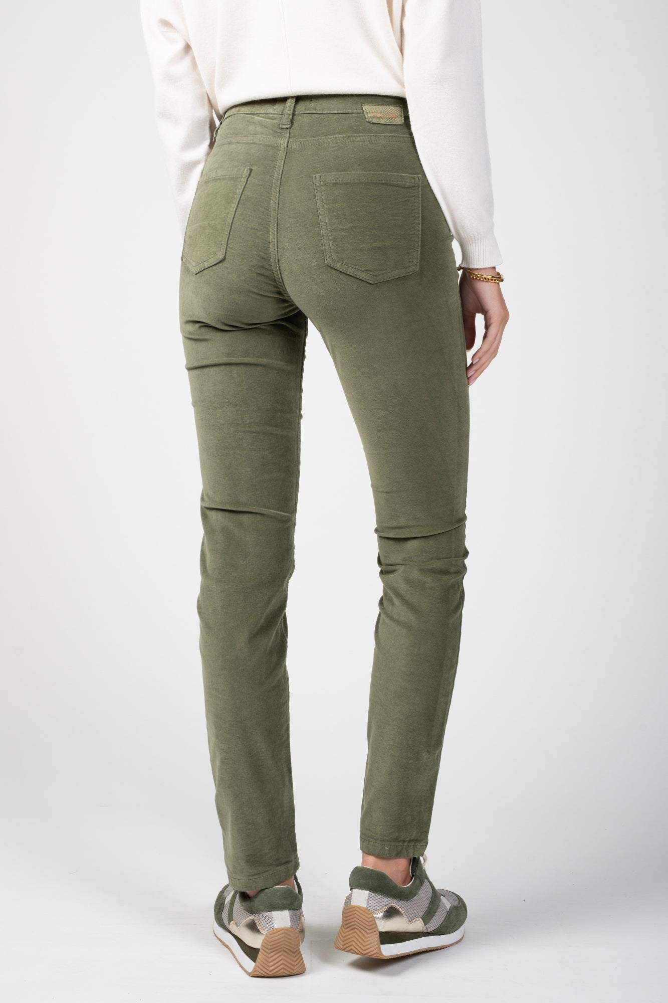 PANTALON 5 POCHES VELOURS DAVID KAKI