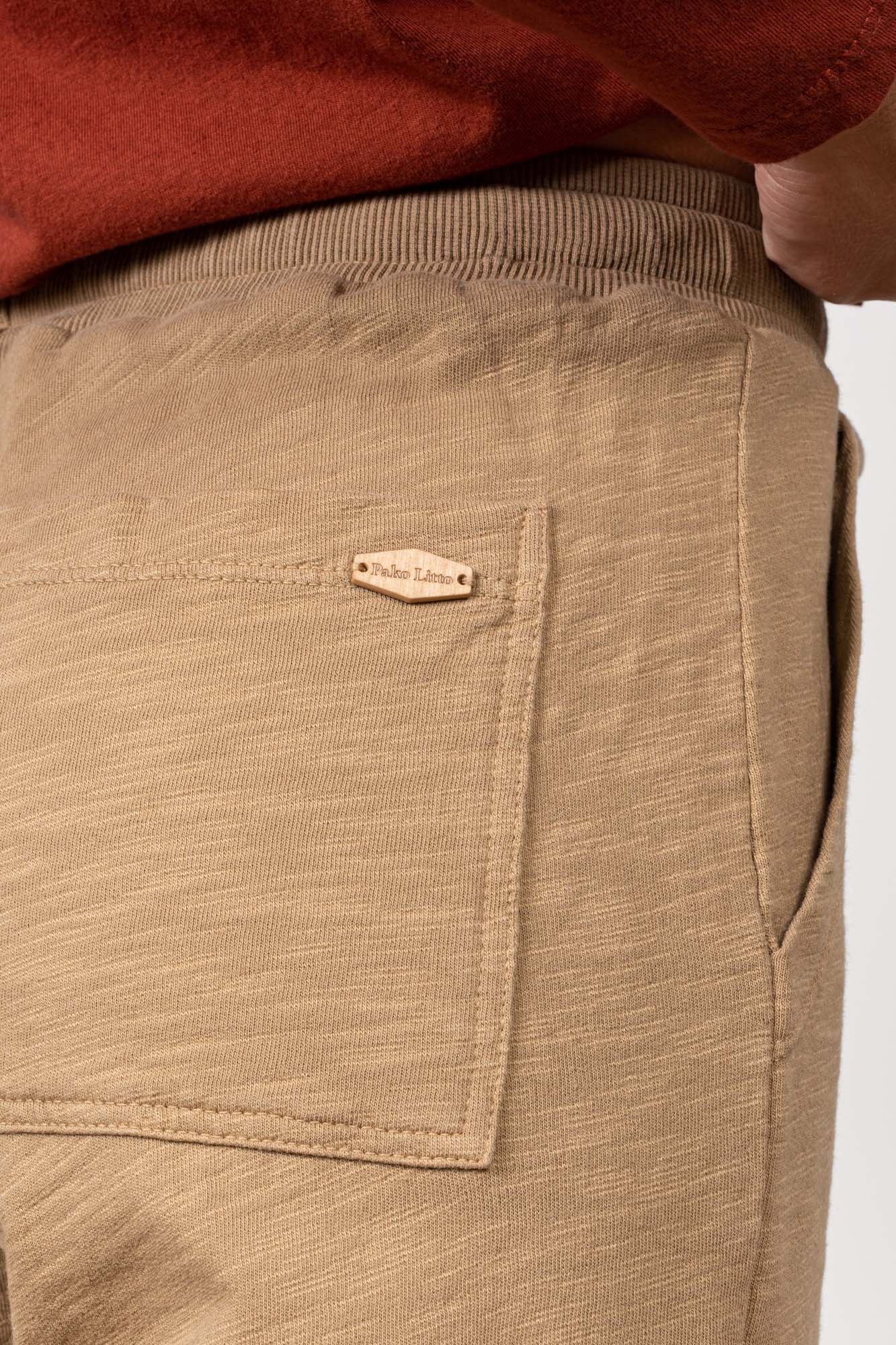 PANTALON ÉVASÉ BAPTISTE COTON ORGANIQUE CAMEL