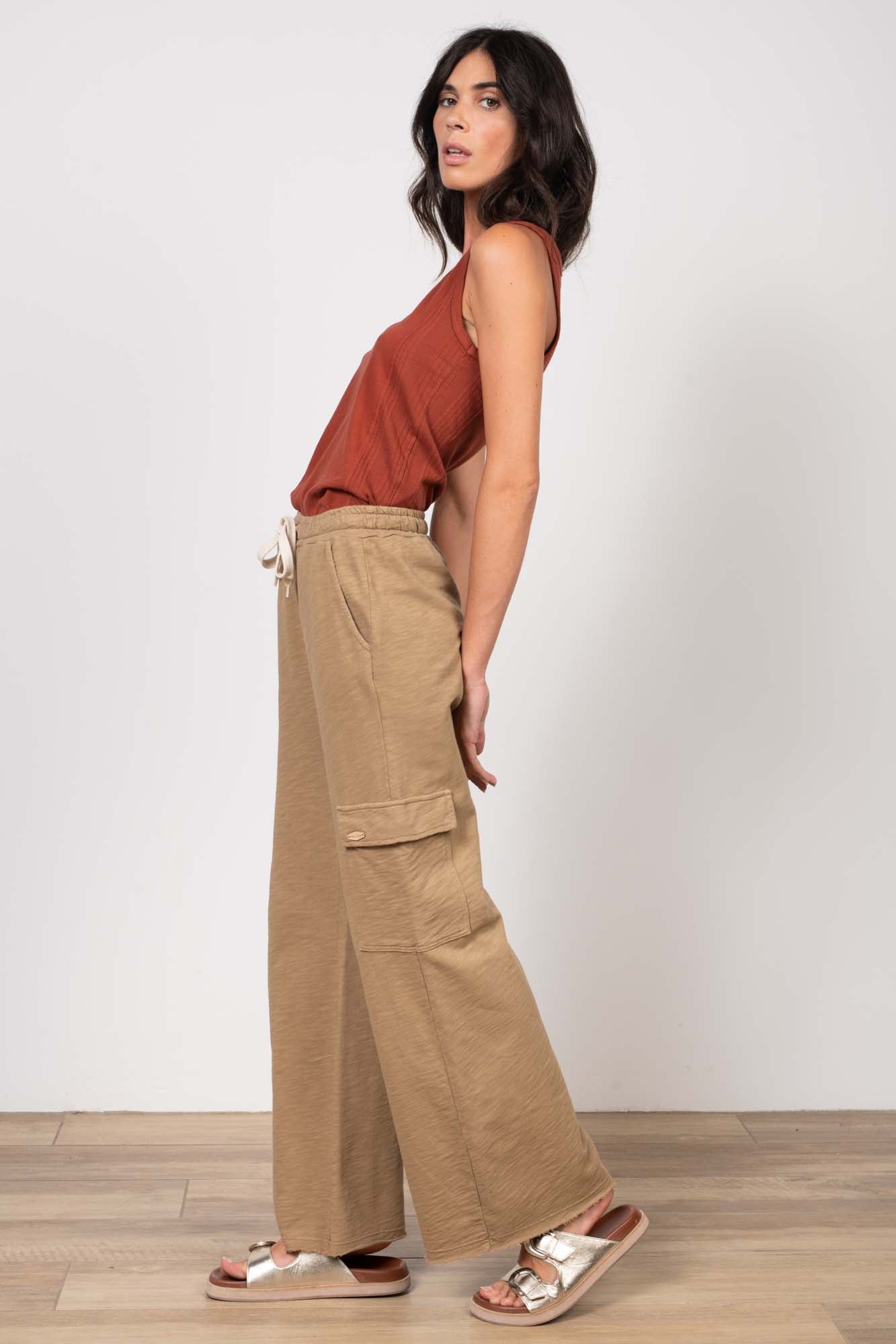 PANTALON CARGO ROMEO ORGANIC COTON CAMEL