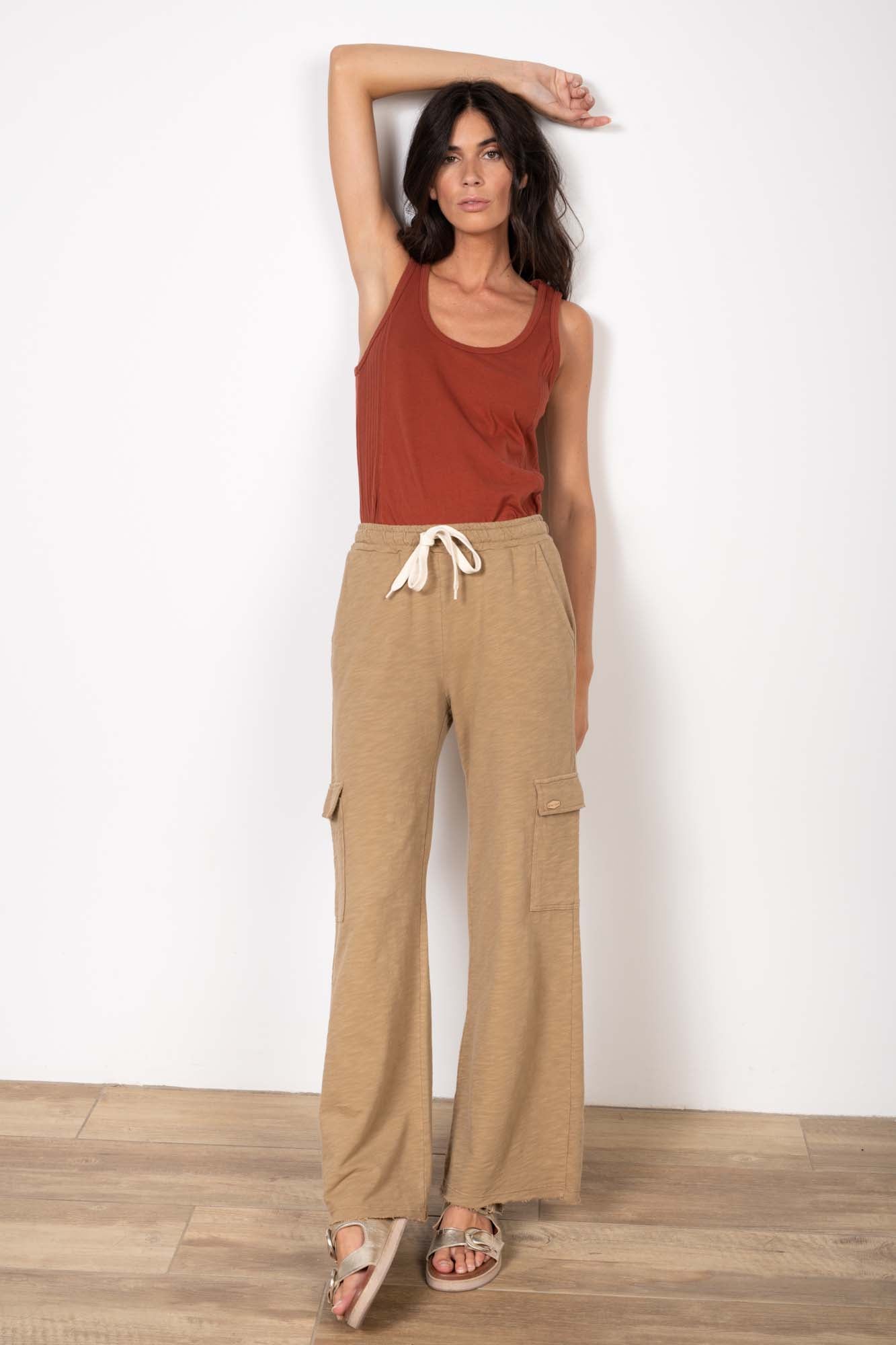 PANTALON CARGO ROMEO ORGANIC COTON CAMEL