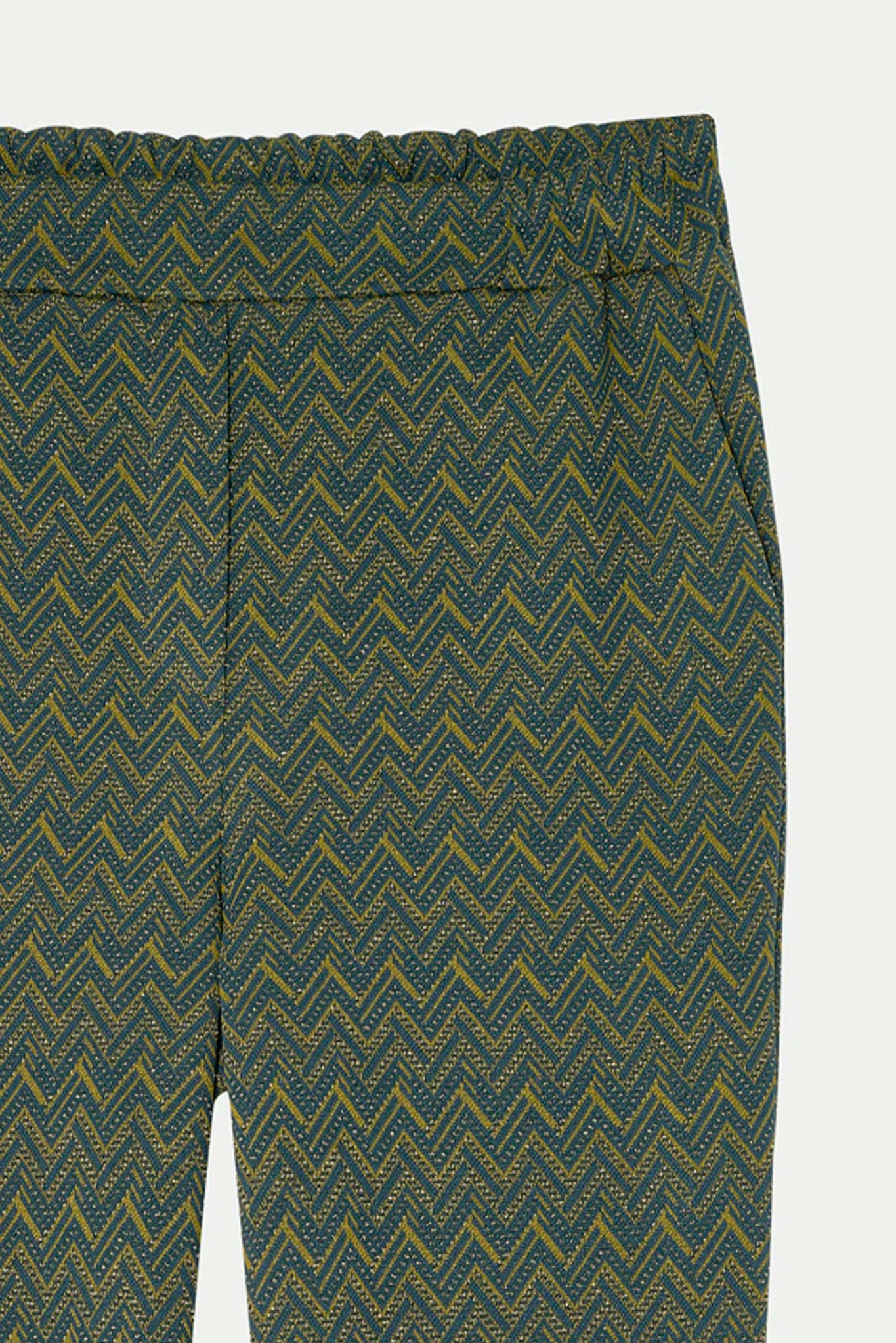 PANTALON JACQUARD LÉONIE VERT