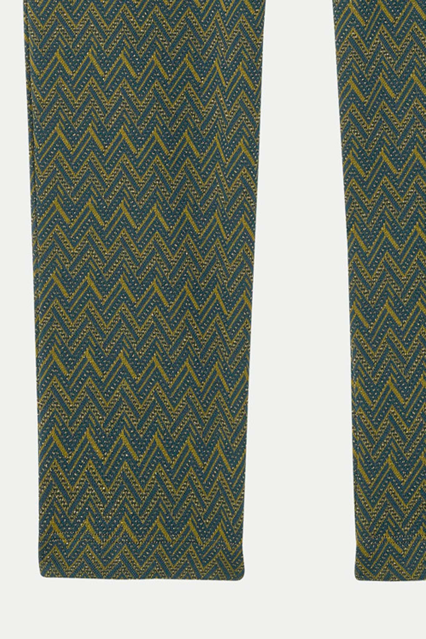 PANTALON JACQUARD LÉONIE VERT