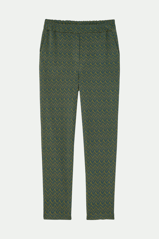 PANTALON JACQUARD LÉONIE VERT