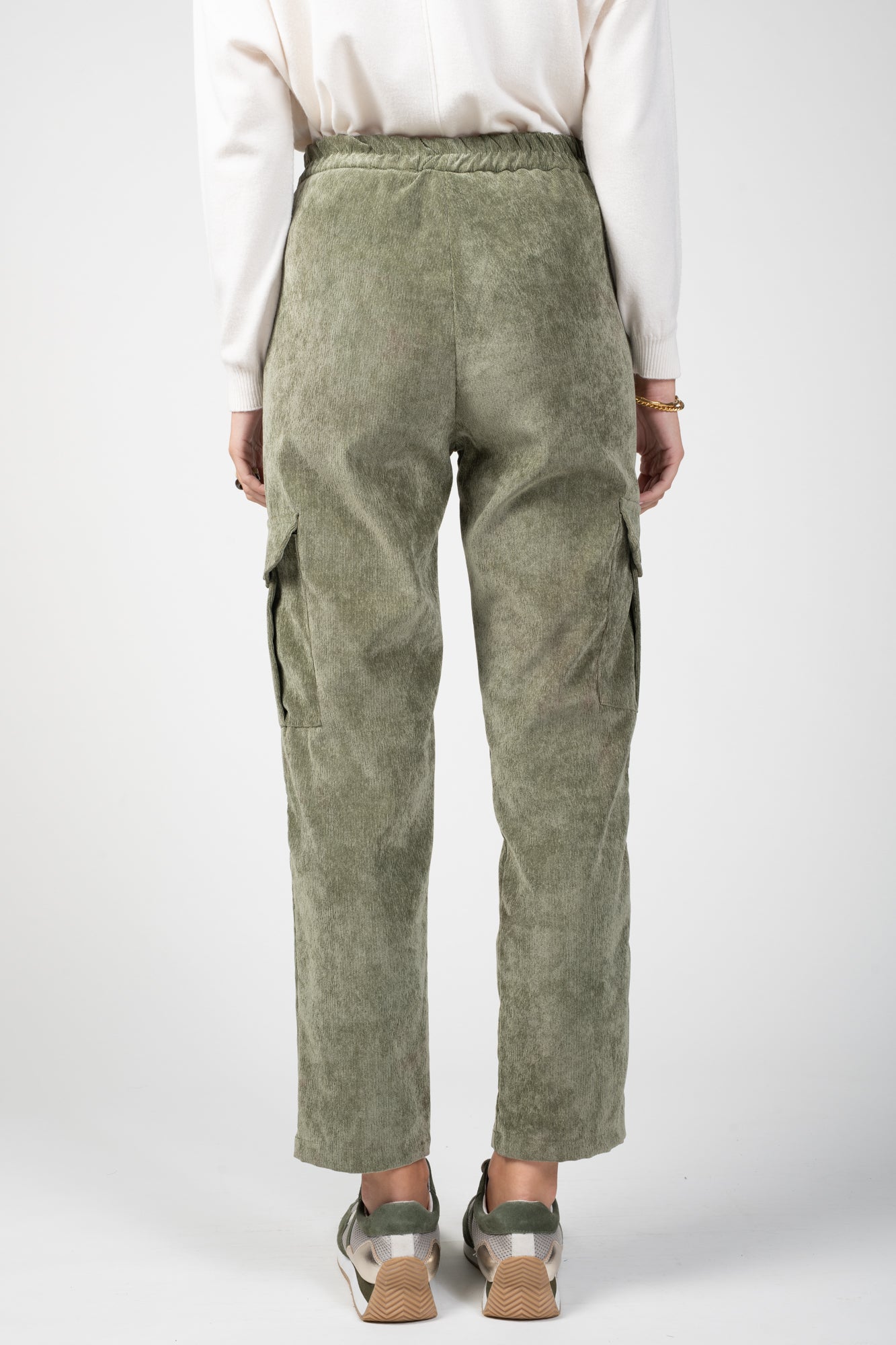 PANTALON CARGO VELOURS EDGAR KAKI