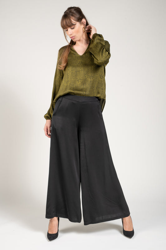 PANTALON MAXI ÉVASÉ DONOVAN NOIR