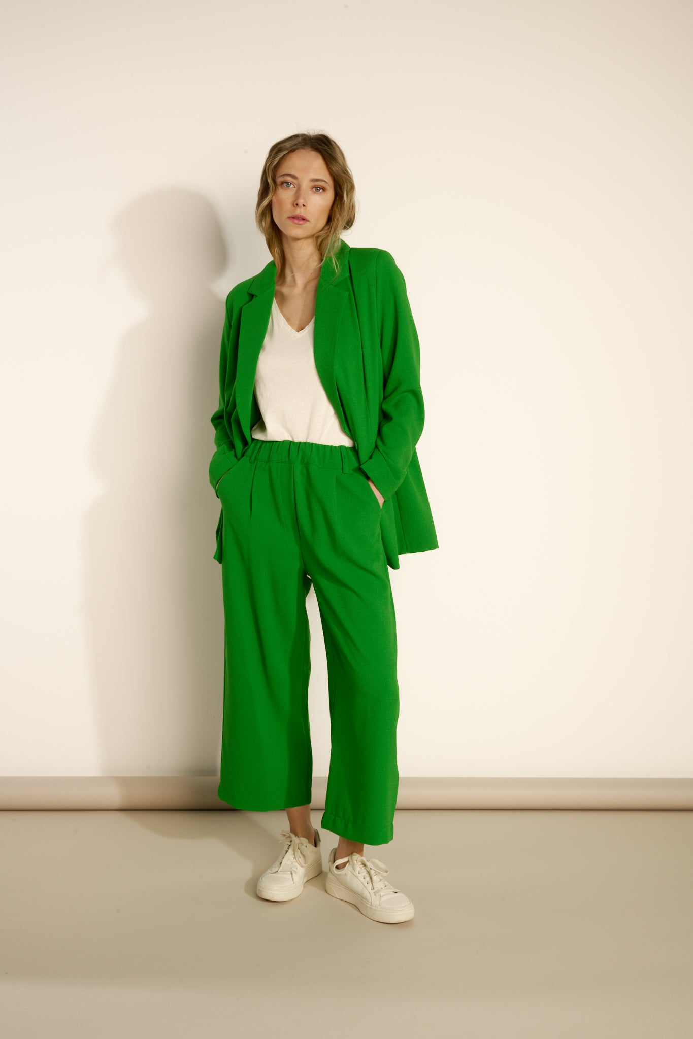 ANTOINE GREEN 7/8TH FLARED TROUSERS