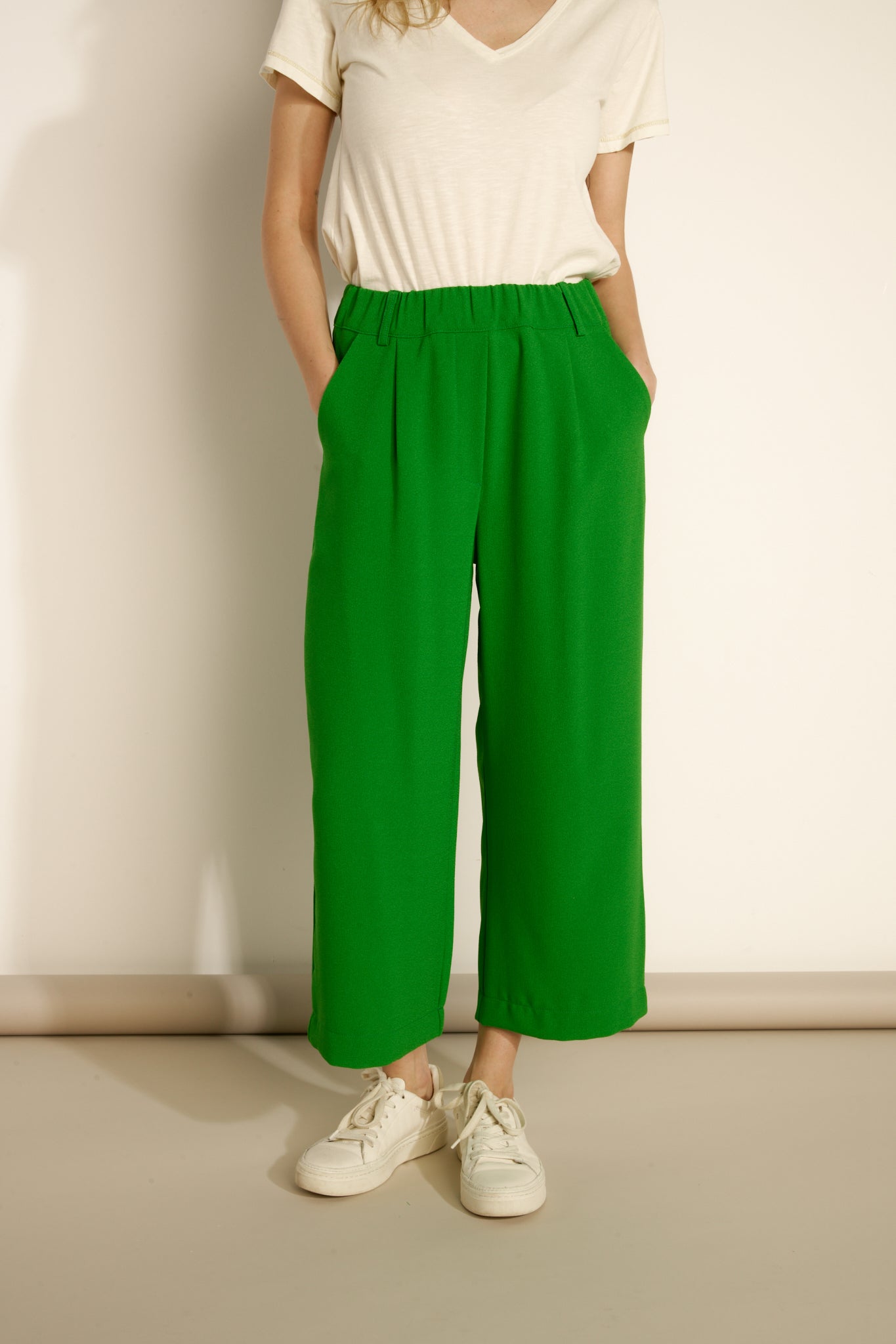 ANTOINE GREEN 7/8TH FLARED TROUSERS