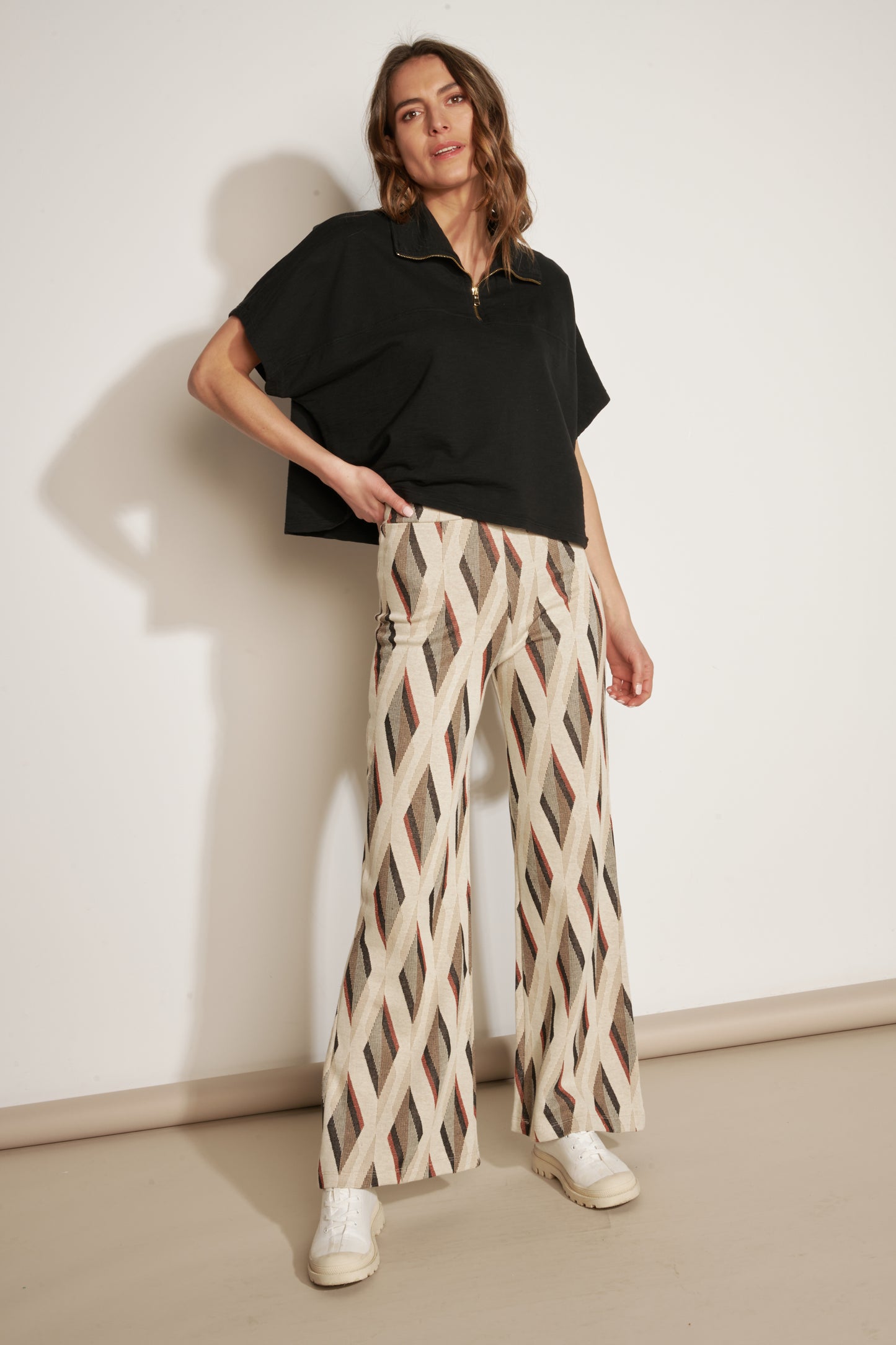 ARCHIBALD GEO TOBACCO JACQUARD TROUSERS