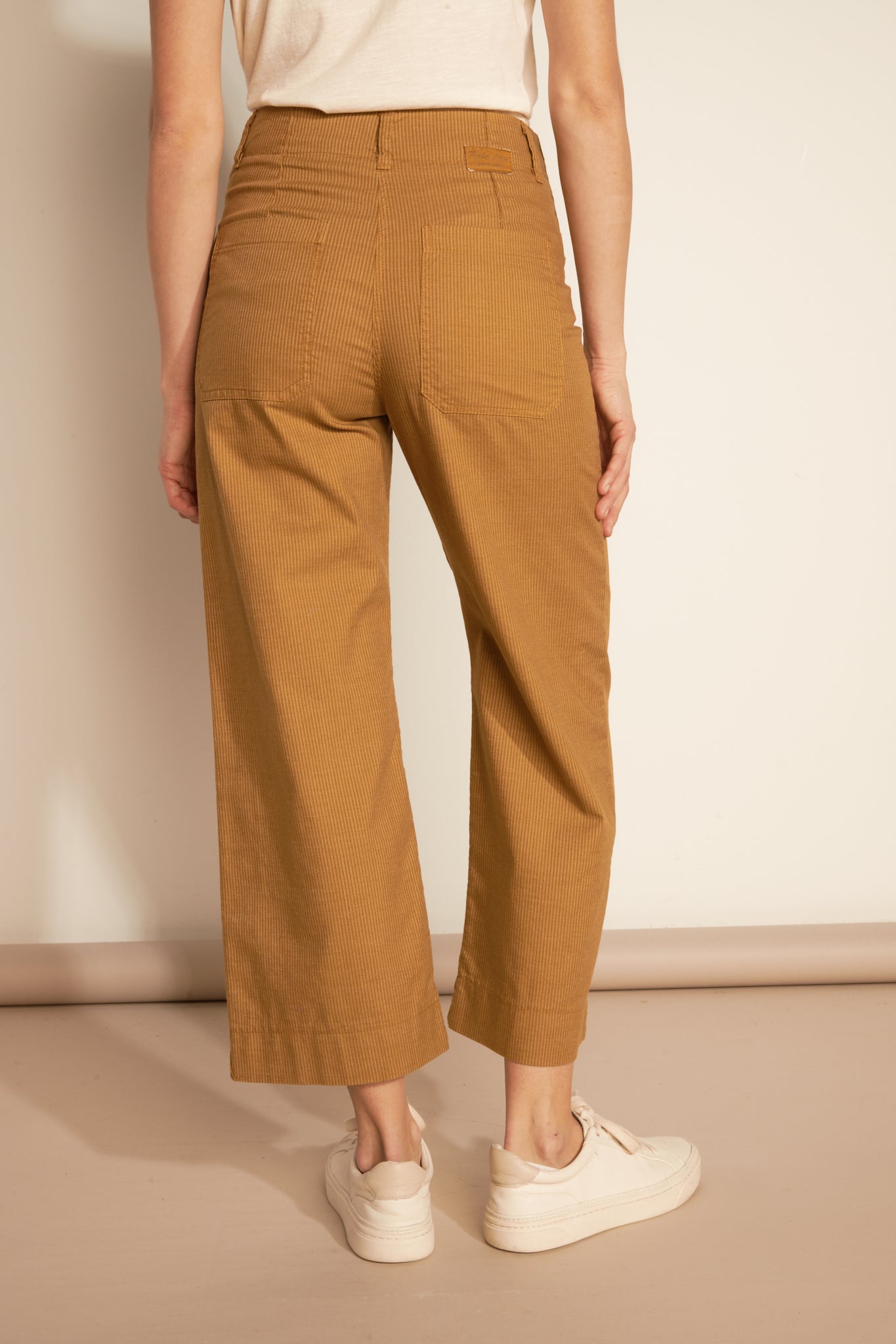 PANTALON ACHILLE À RAYURES AMBRE