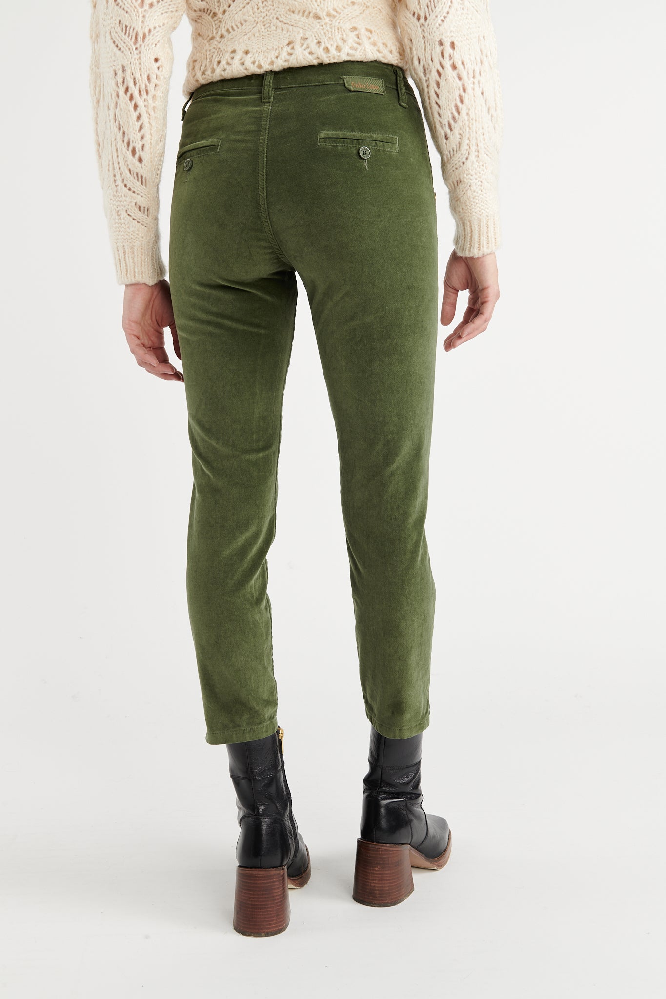 CHINO BASIQUE VELOURS BRAD KAKI