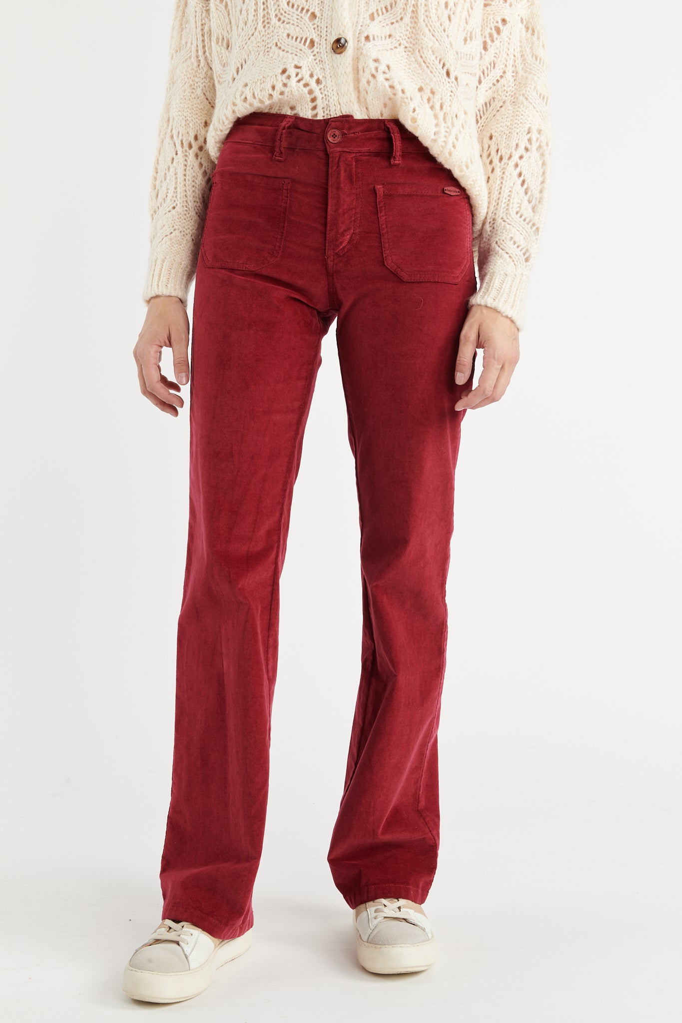 PANTALON FLARE VELOURS ANOUCK GRENADE