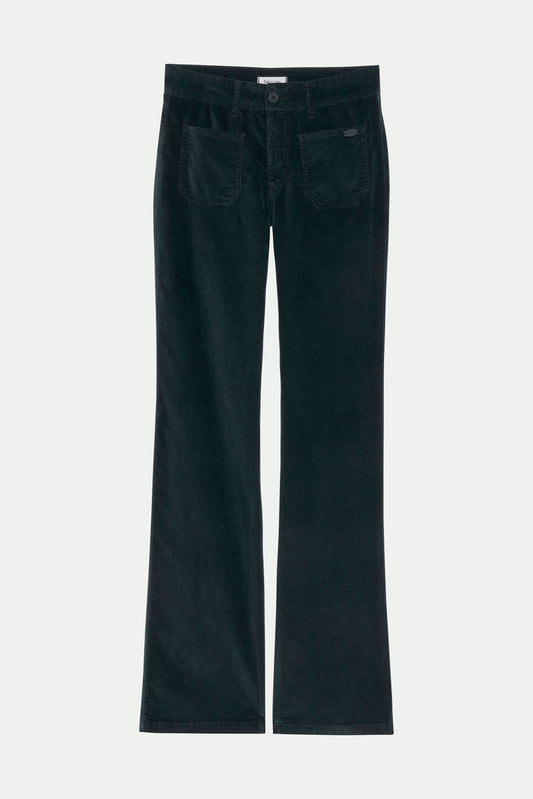 PANTALON FLARE VELOURS ANOUCK NOIR