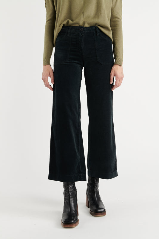 PANTALON 7/8ÈME VELOURS BYRON NOIR