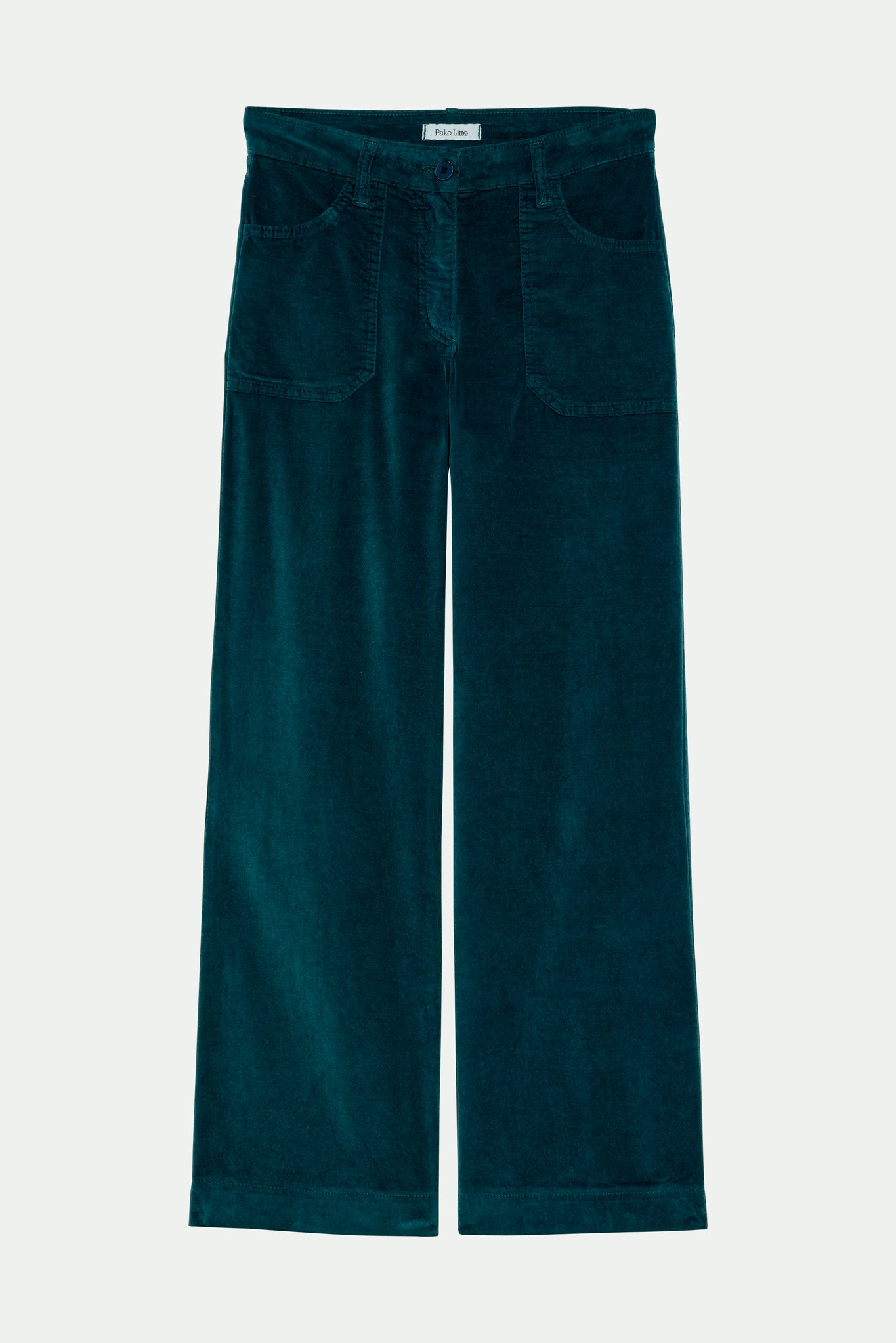 PANTALON 7/8ÈME VELOURS BYRON VERT FOREST