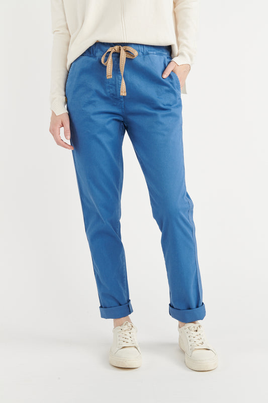 CHINO JOGGING VINCENT BLEU ACIER