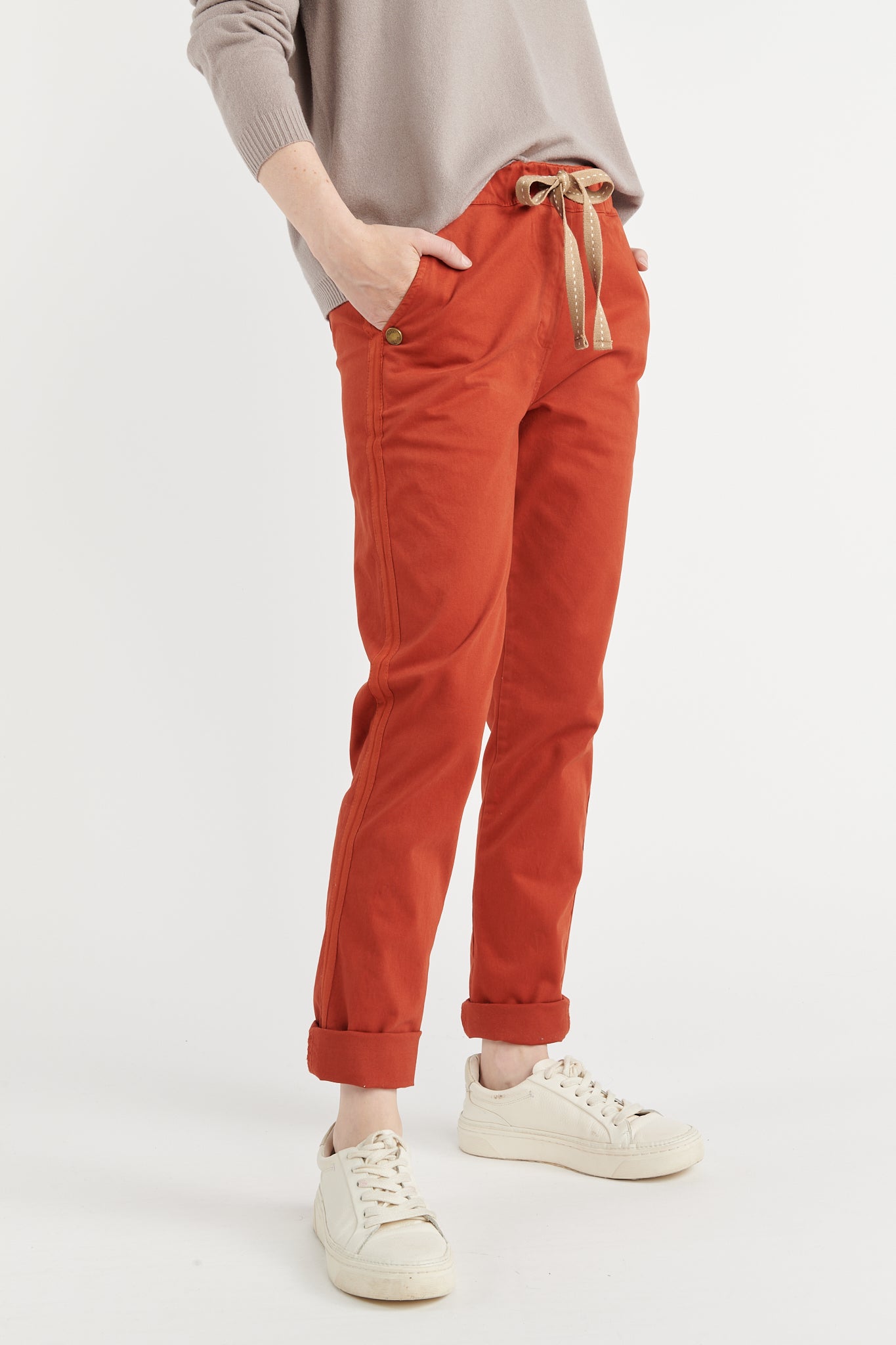 CHINO JOGGING VINCENT ORANGE BRULÉ