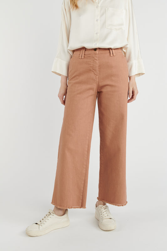 PANTALON 7/8ÈME BROOKLYN ROSE PLUME