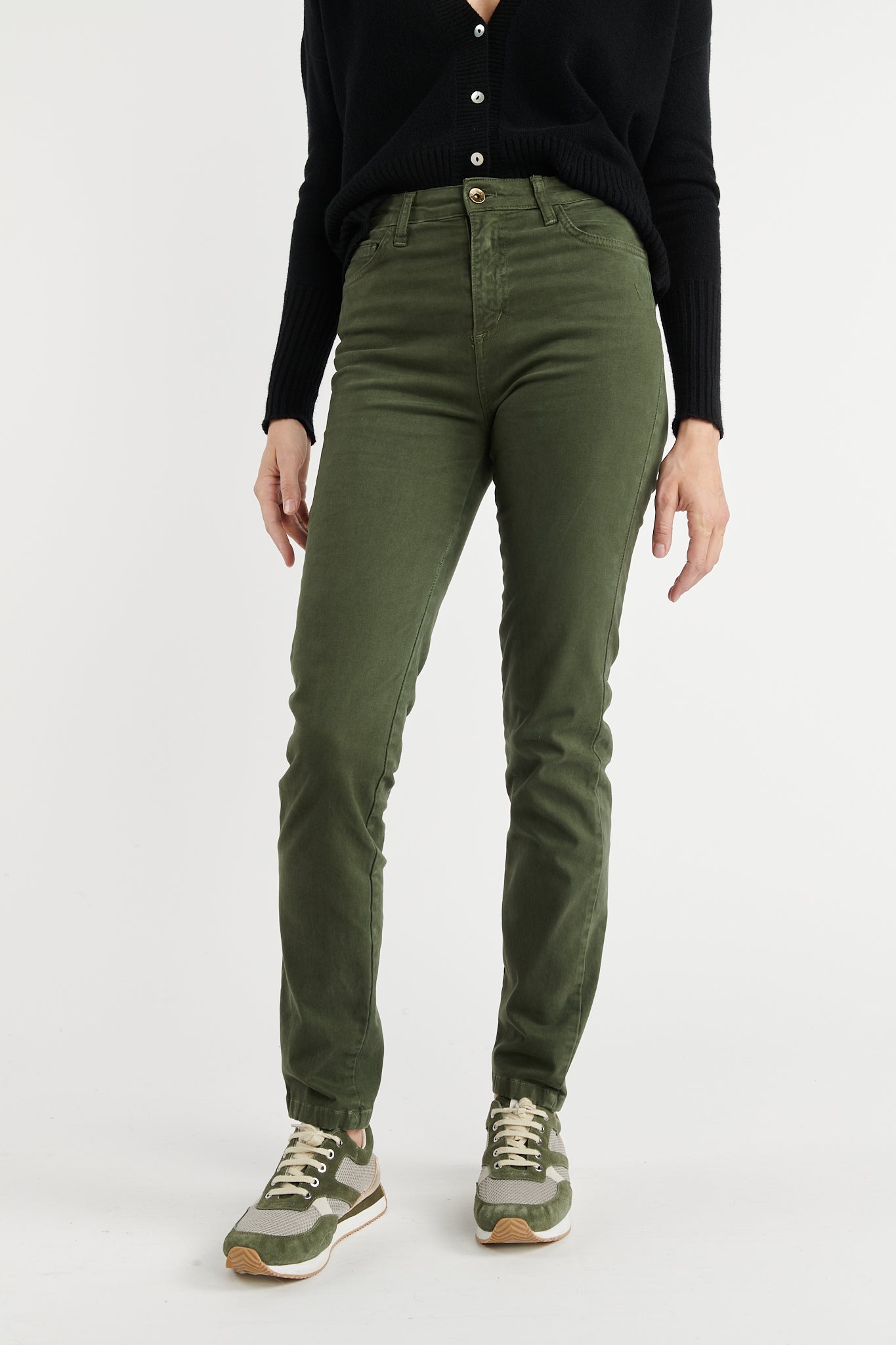 PANTALON 5 POCHES ADRIEN KAKI