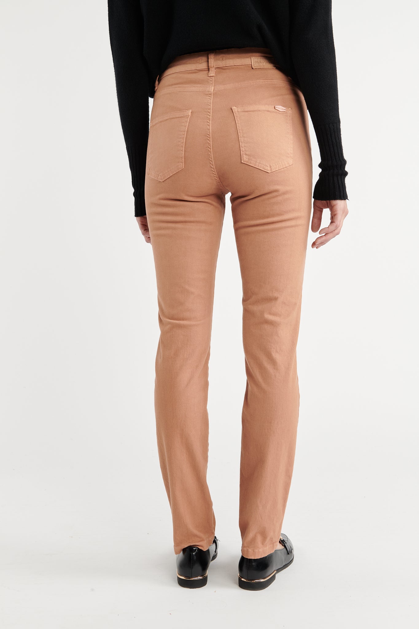 PANTALON 5 POCHES ADRIEN ROSE PLUME