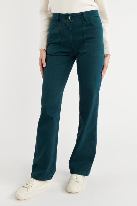 PANTALON FLARE BRUNA VERT FOREST