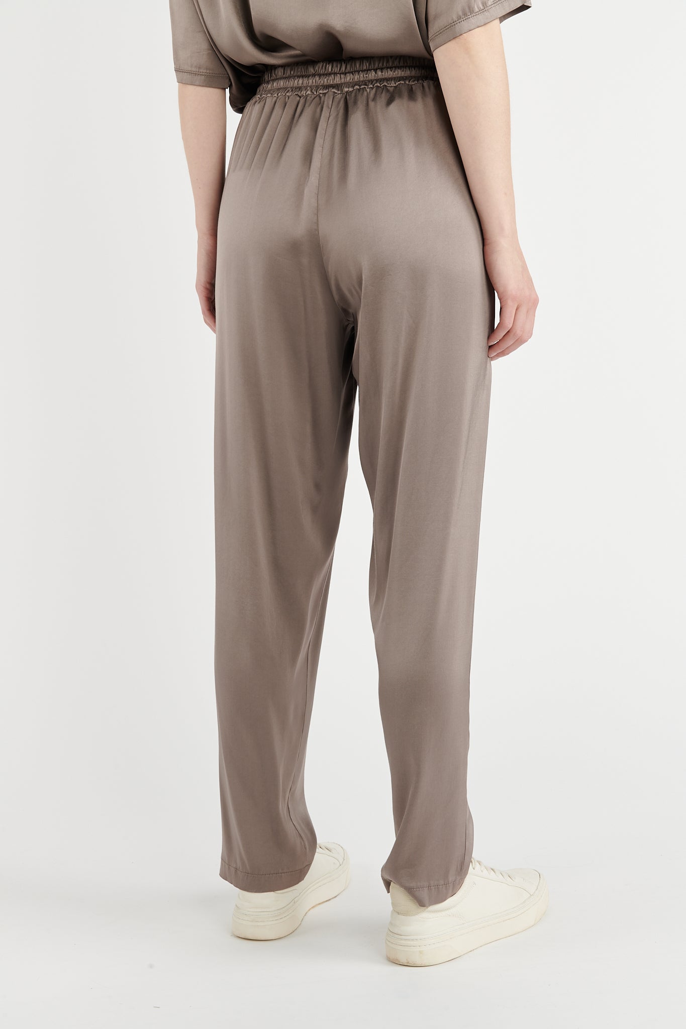 PANTALON SATINÉ BUNNY MARRON GLACÉ