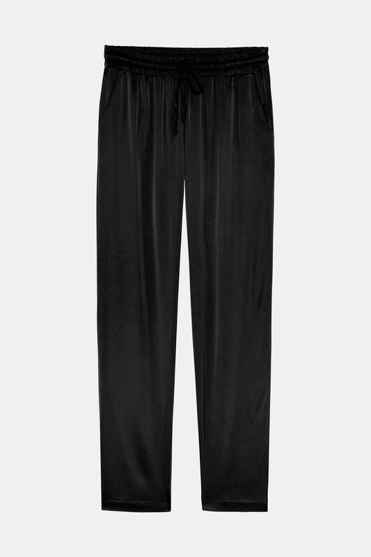 PANTALON SATINÉ BUNNY NOIR