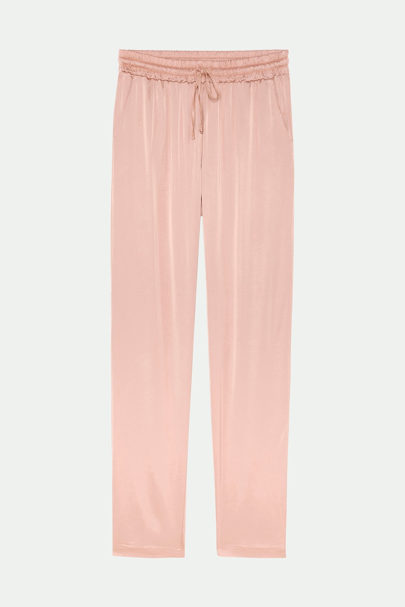 PANTALON SATINÉ BUNNY ROSE PLUME